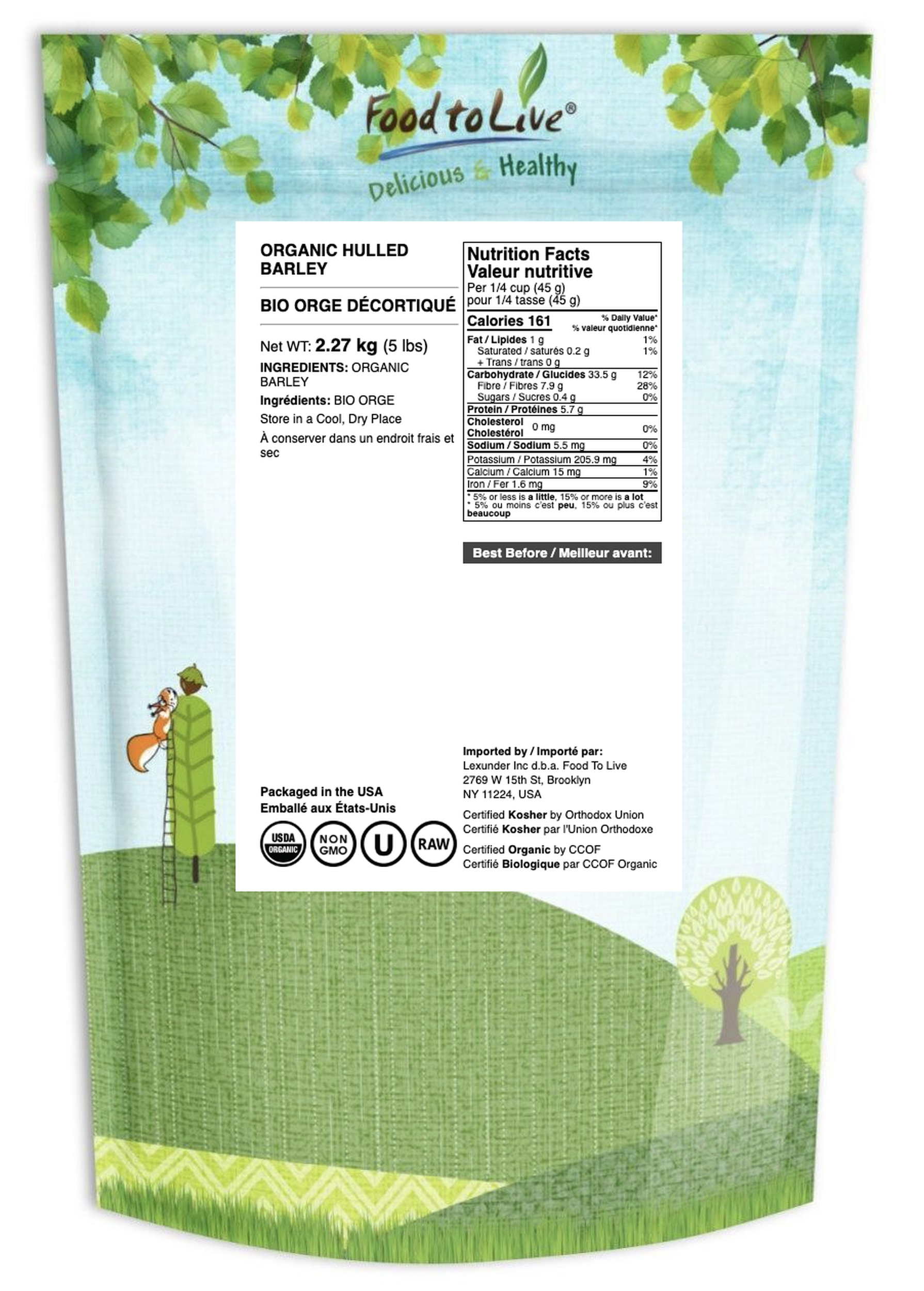 Bio geschälte Gerste - gentechnikfrei, koscher, roh, vegan - von Food To Live - Bild 27 von 65