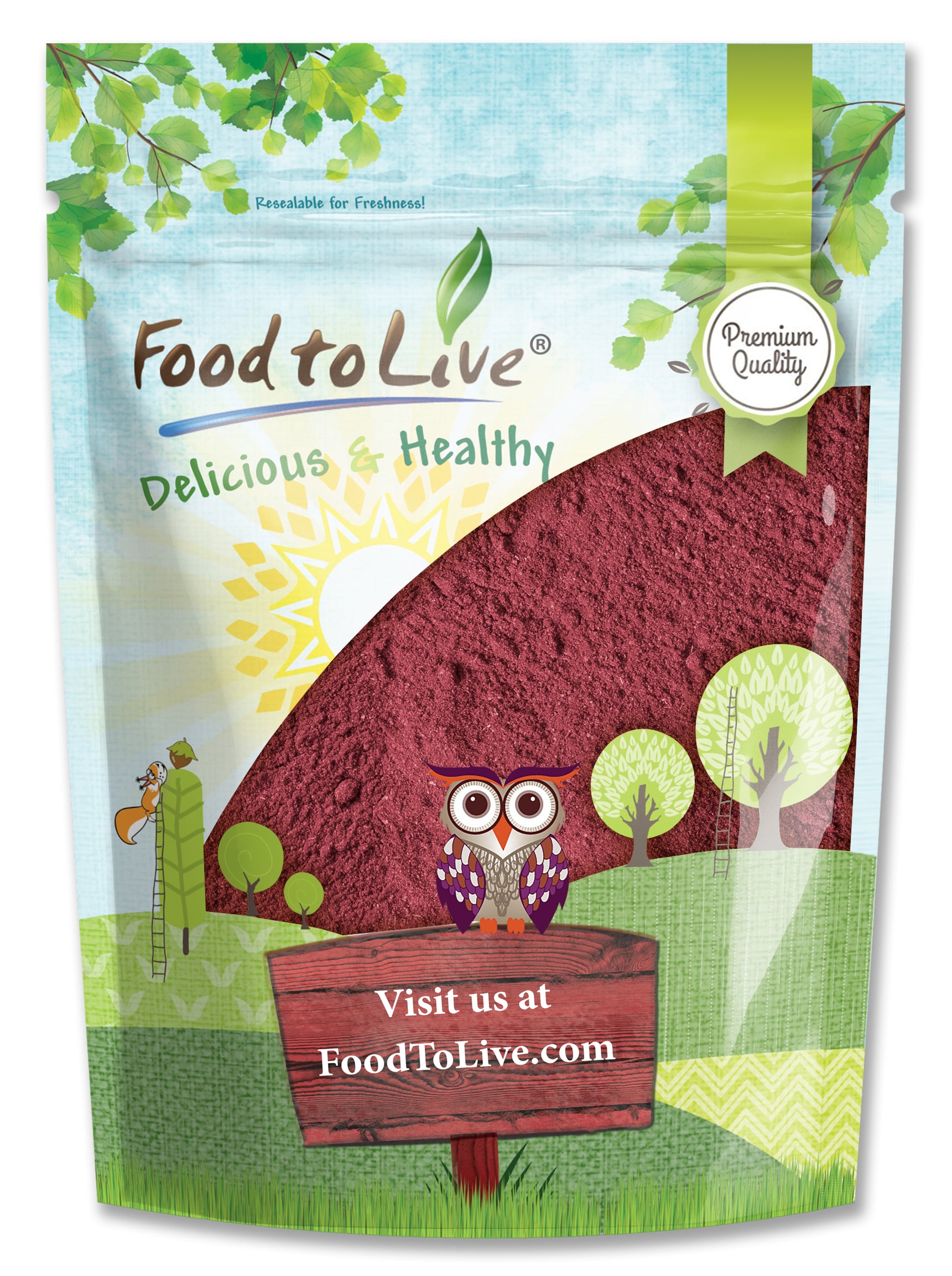 Beet Root Powder - Kosher, Raw, Vegan - by Food To Live