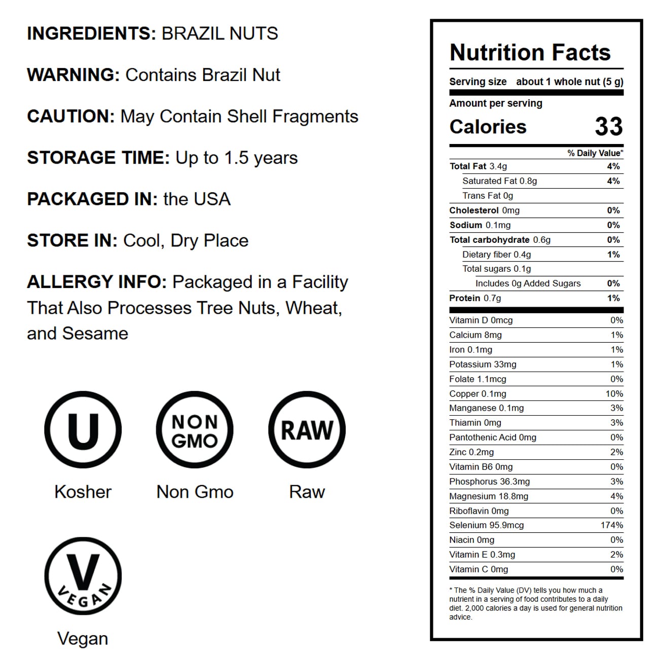 Brazil Nuts, Non-GMO Verified - Kosher, Raw, Vegan - by Food To Live - Picture 43 of 111
