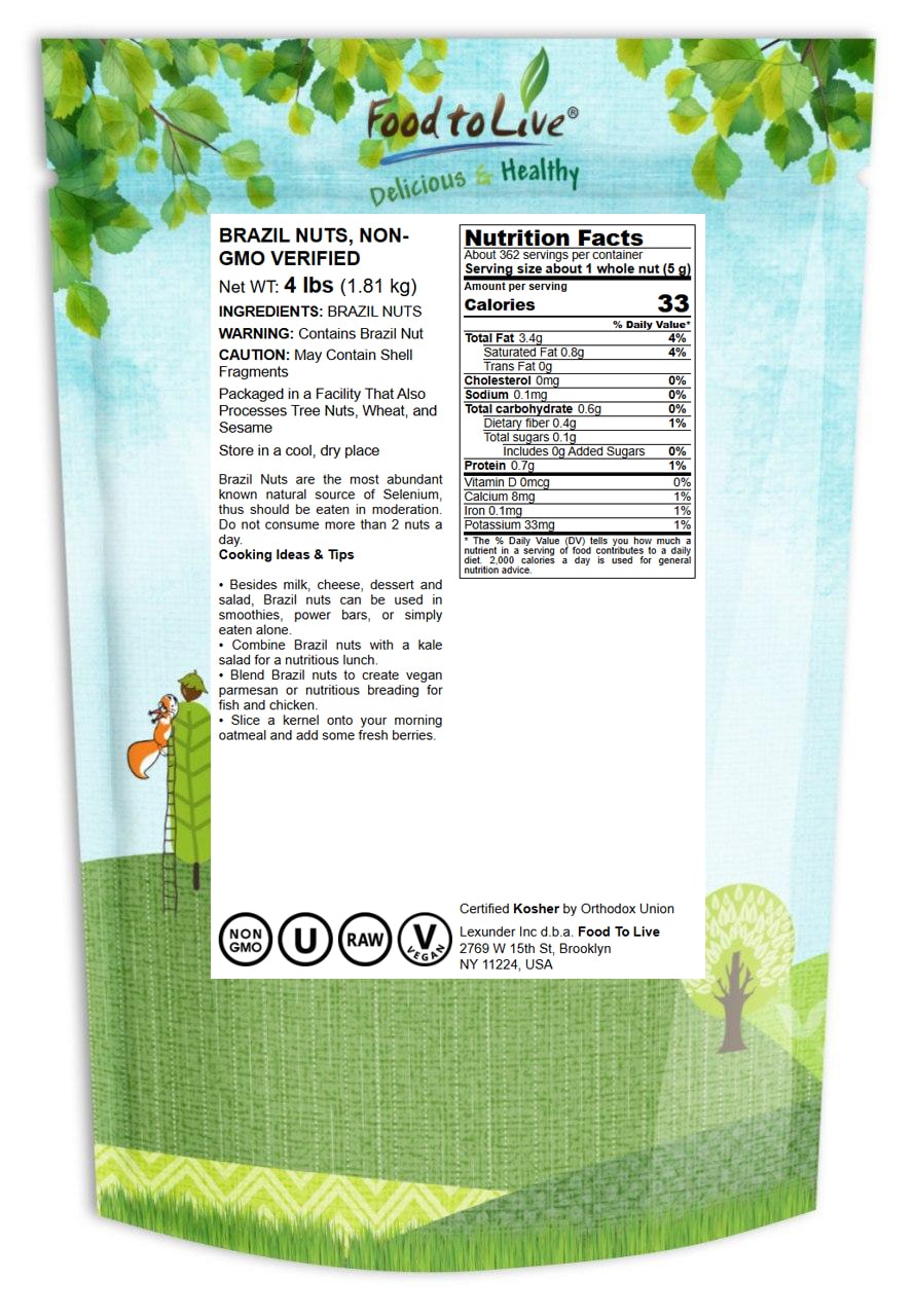 Brazil Nuts, Non-GMO Verified - Kosher, Raw, Vegan - by Food To Live - Picture 86 of 111