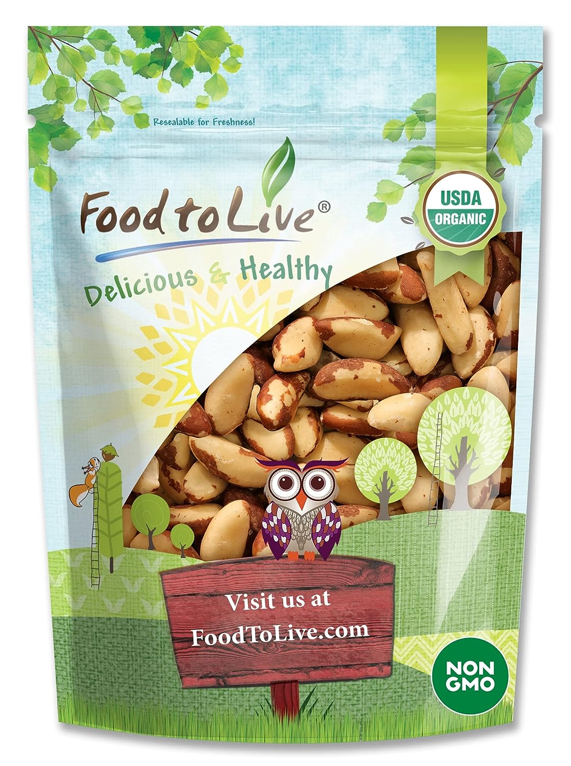 Organic Brazil Nuts - Non-GMO, Kosher, Raw, Vegan - by Food To Live - Picture 55 of 90