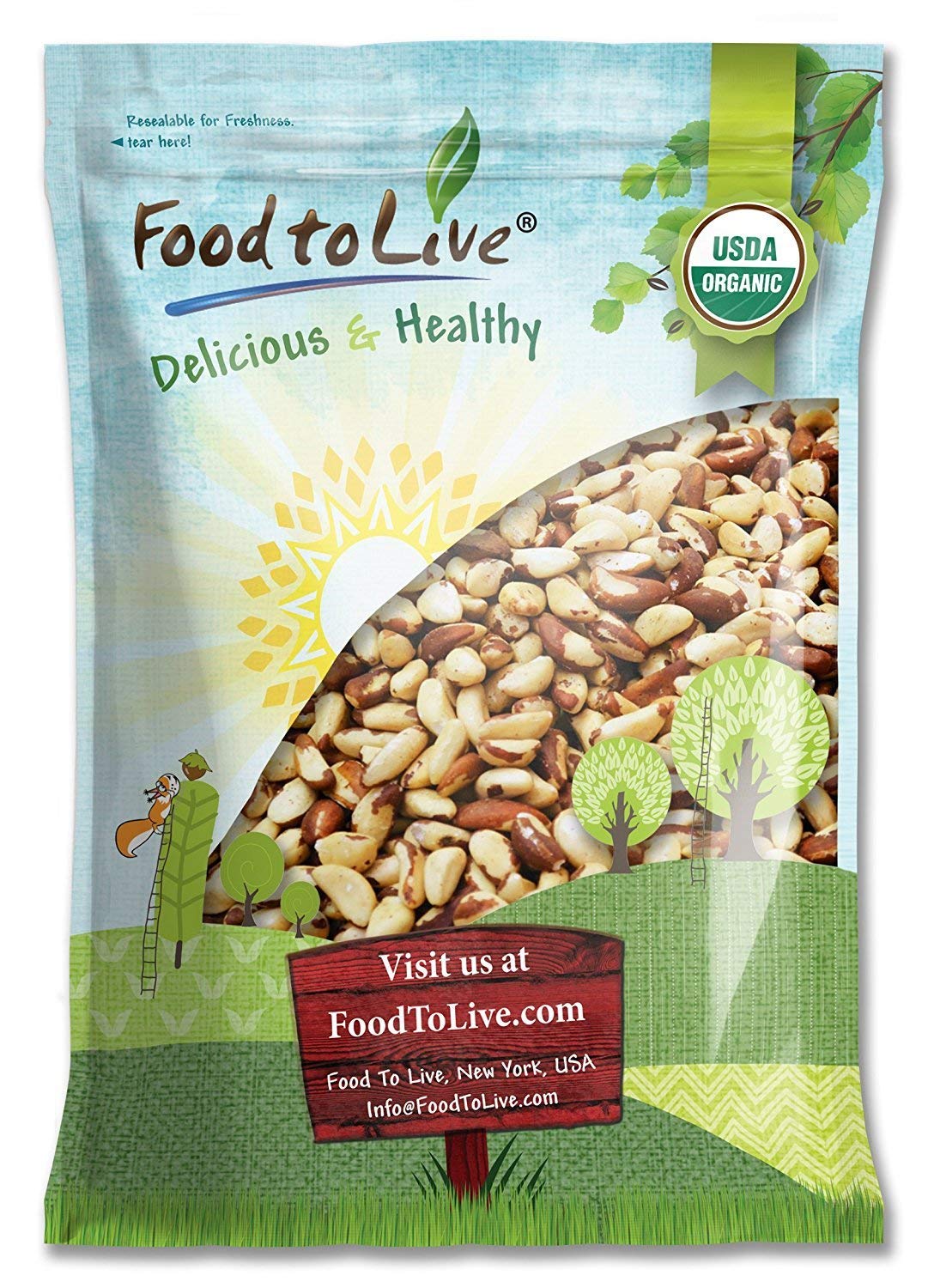 Organic Brazil Nuts - Non-GMO, Kosher, Raw, Vegan - by Food To Live - Picture 73 of 90