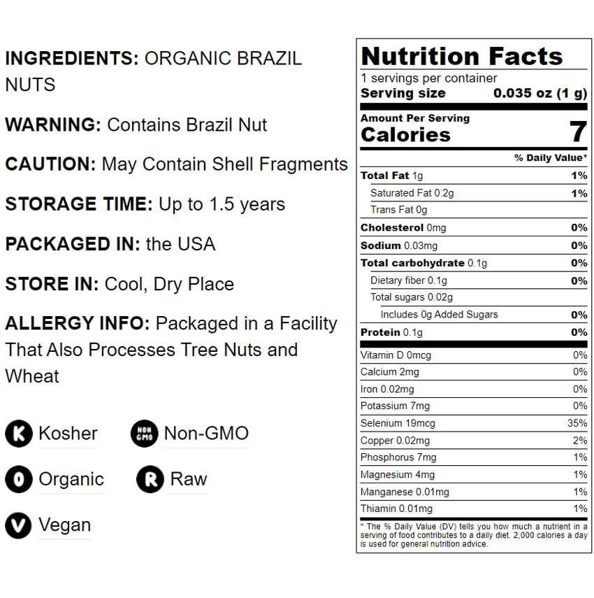 Organic Brazil Nuts - Non-GMO, Kosher, Raw, Vegan - by Food To Live - Picture 85 of 90