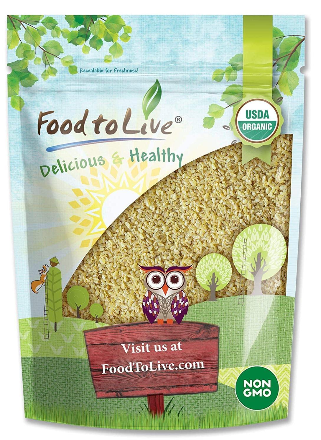 Organic Bulgur Wheat - Non-GMO, Kosher, Vegan - by Food To Live