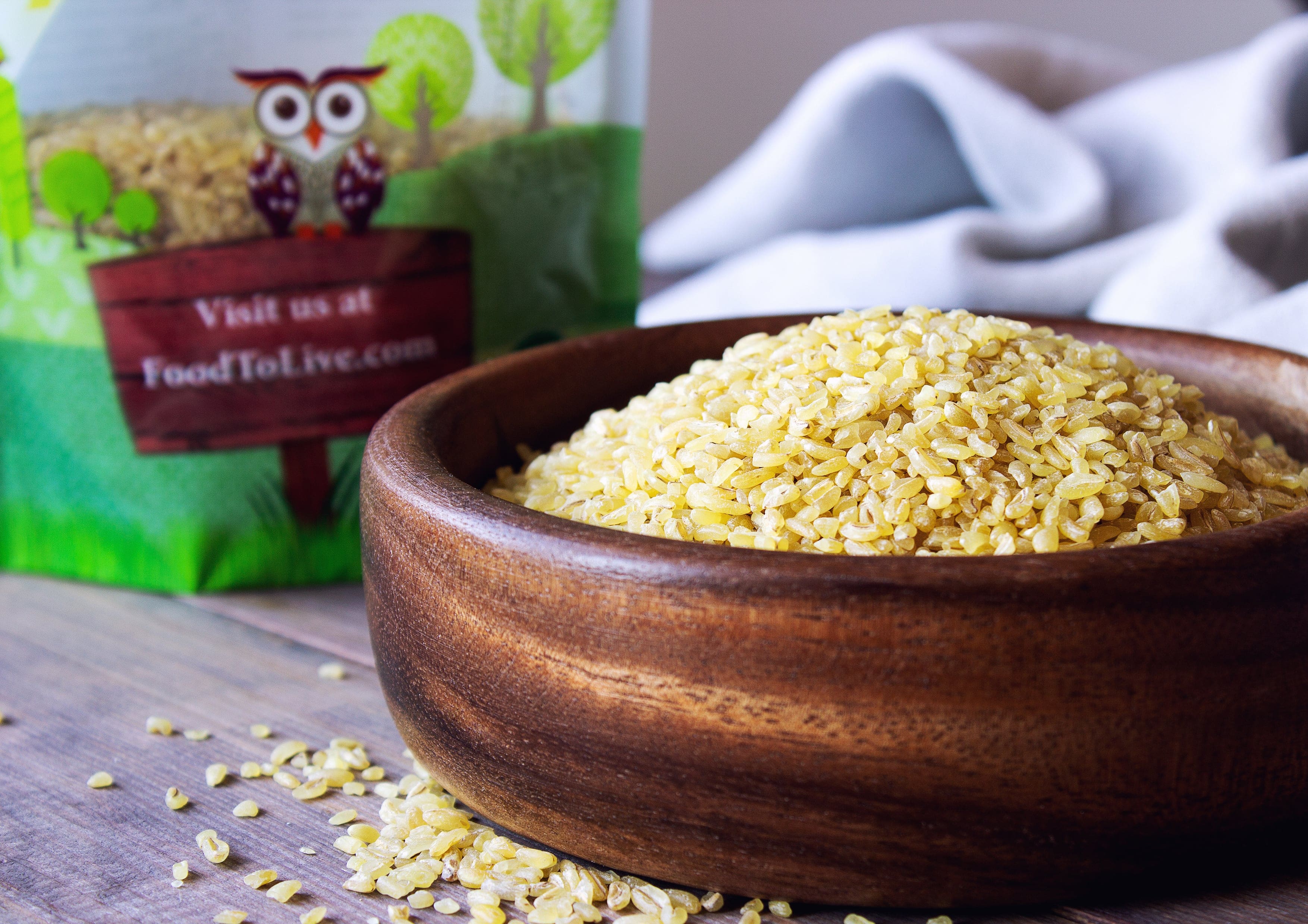 Organic Bulgur Wheat - Non-GMO, Kosher, Vegan - by Food To Live