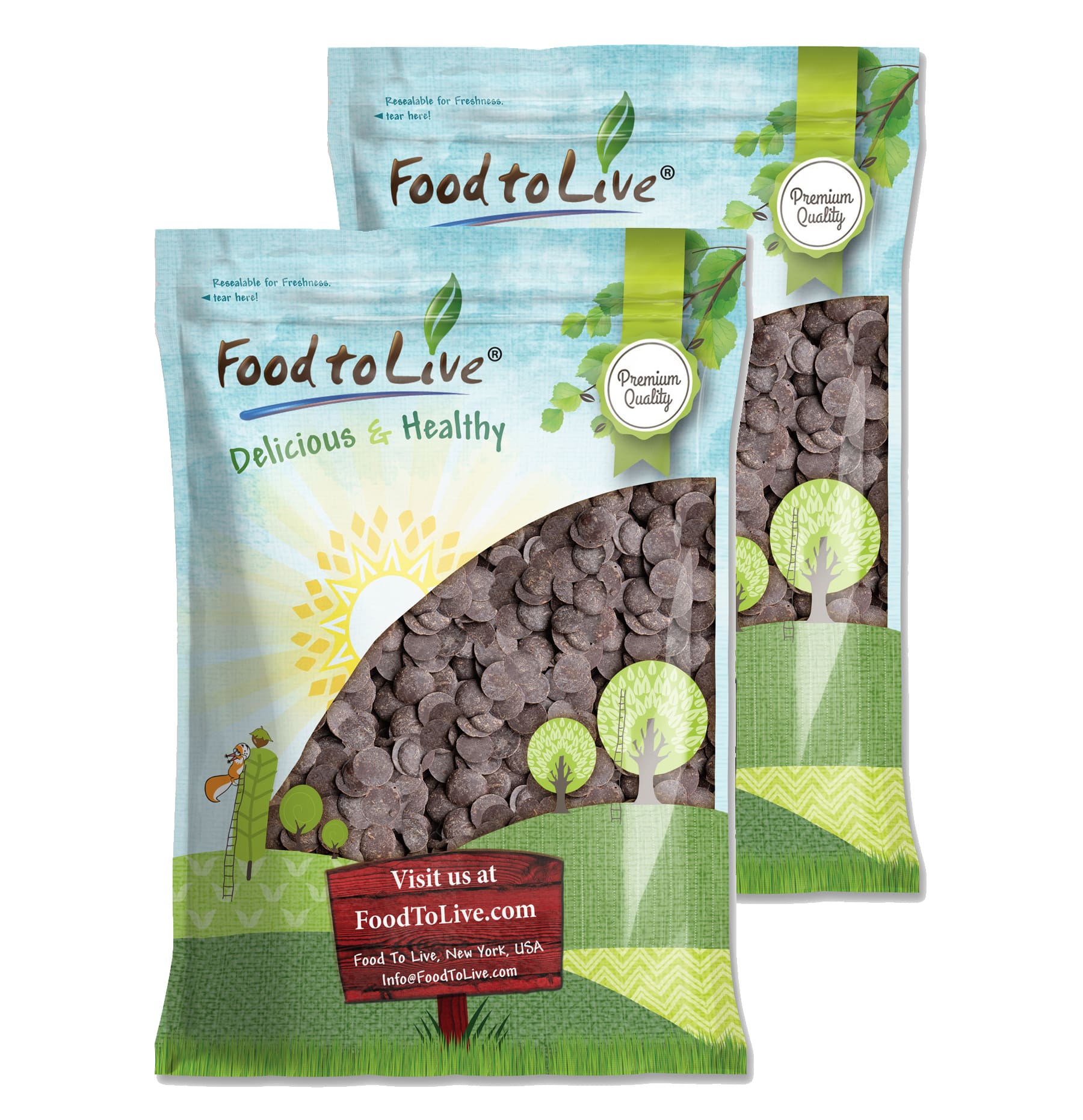 Cacao Paste Wafers – Pure, Unsweetened, Vegan, Bulk– by Food to Live