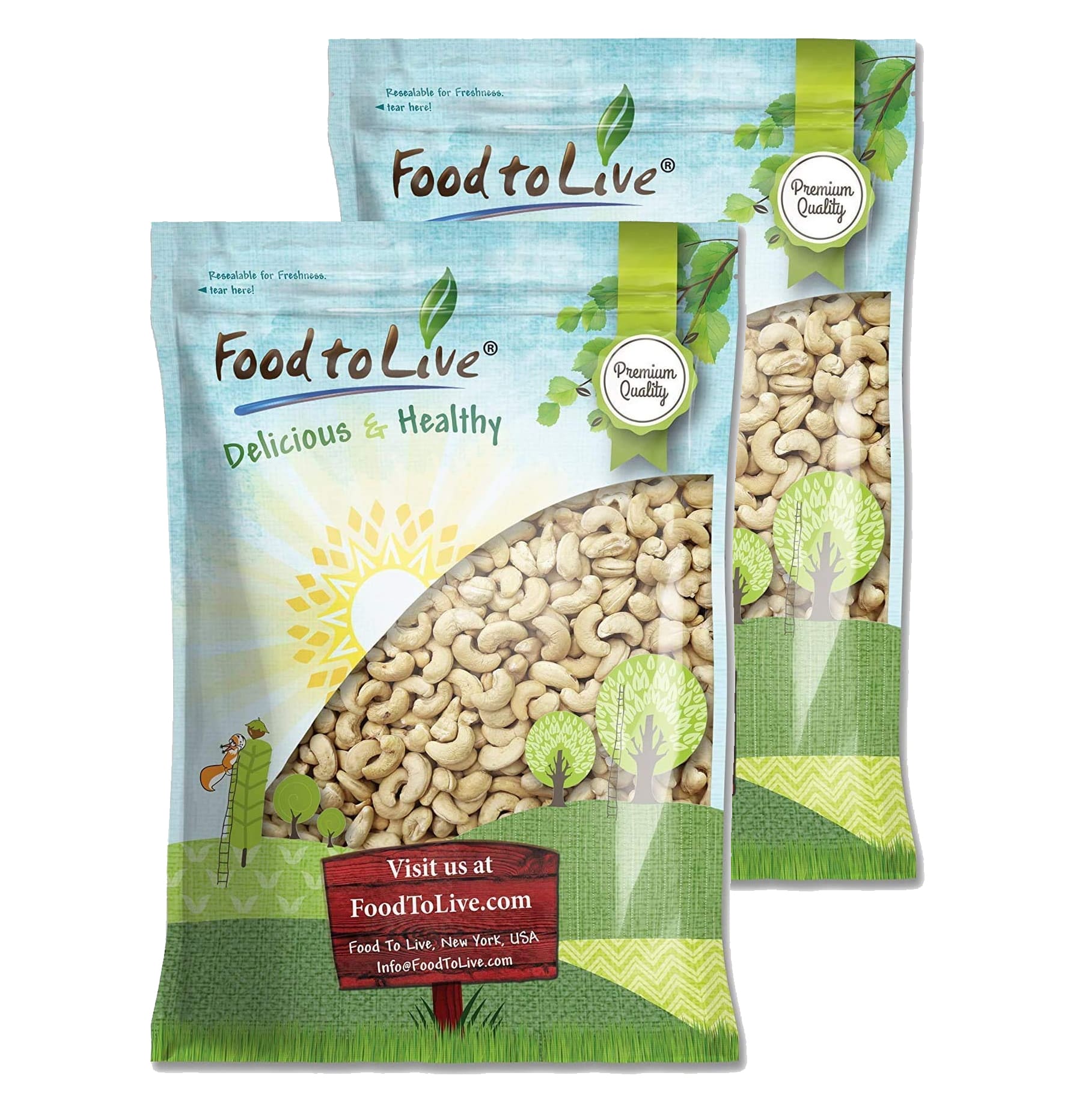 Whole Large Cashews W240, Non-GMO Verified - Kosher, Raw - by Food To Live - Picture 64 of 72