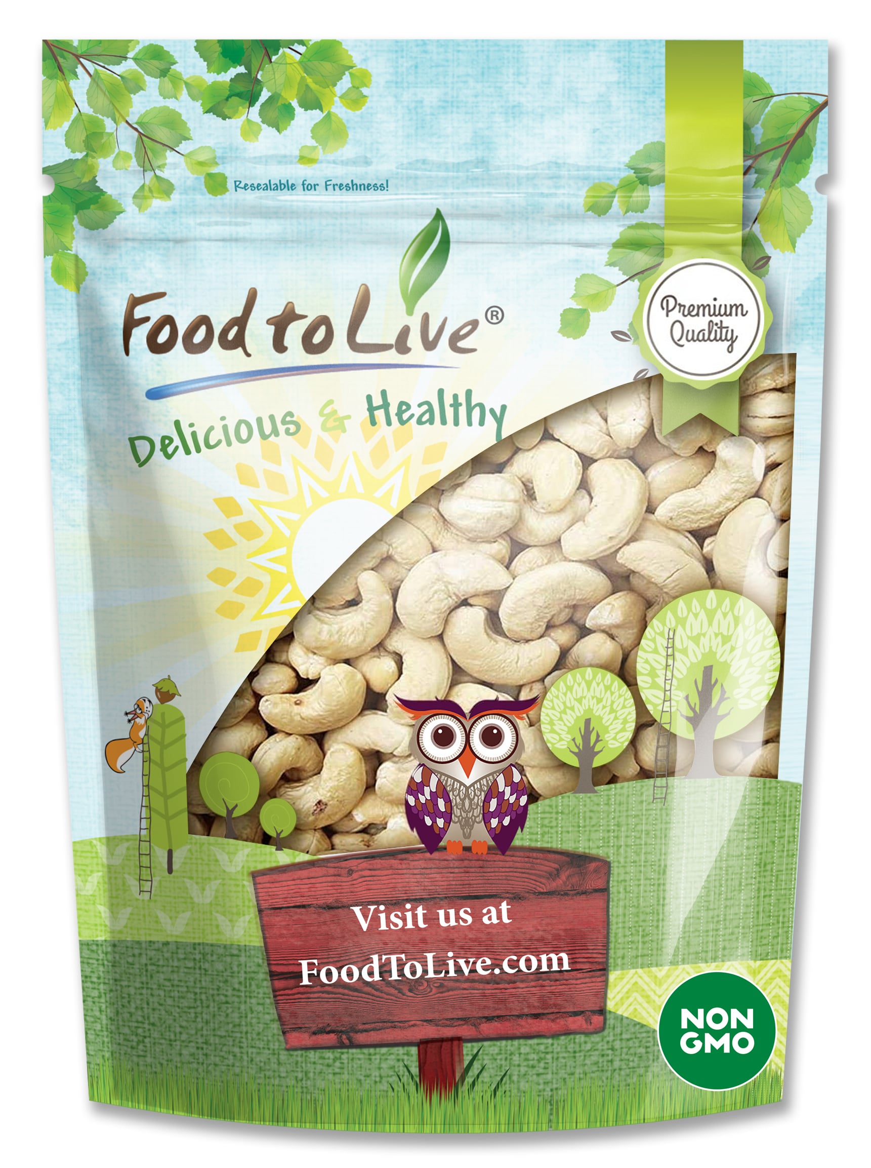 Whole Large Cashews W240, Non-GMO Verified - Kosher, Raw - by Food To Live - Picture 10 of 72