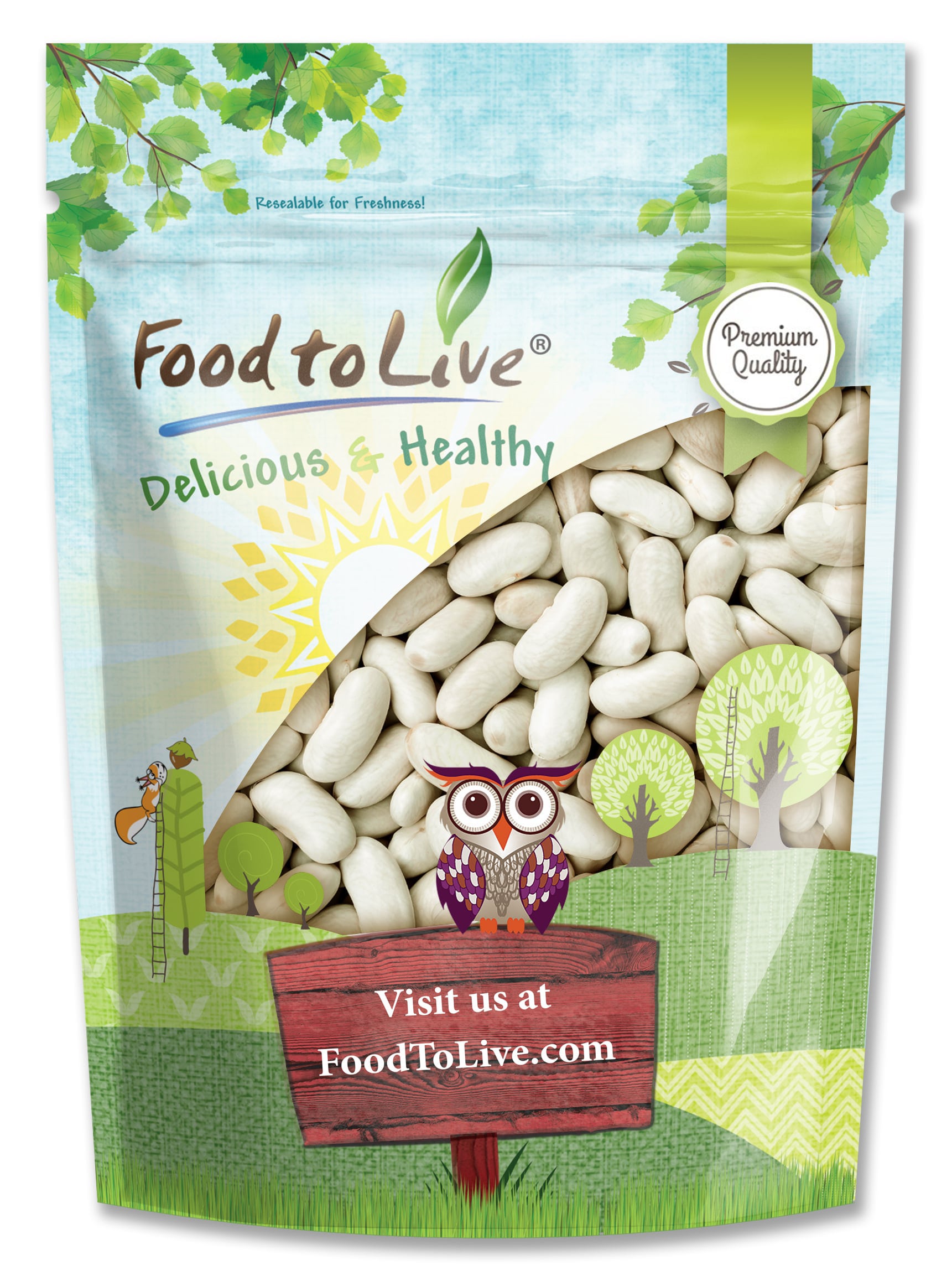 Cannellini Beans – Sproutable, Kosher, Raw, Vegan – by Food To Live