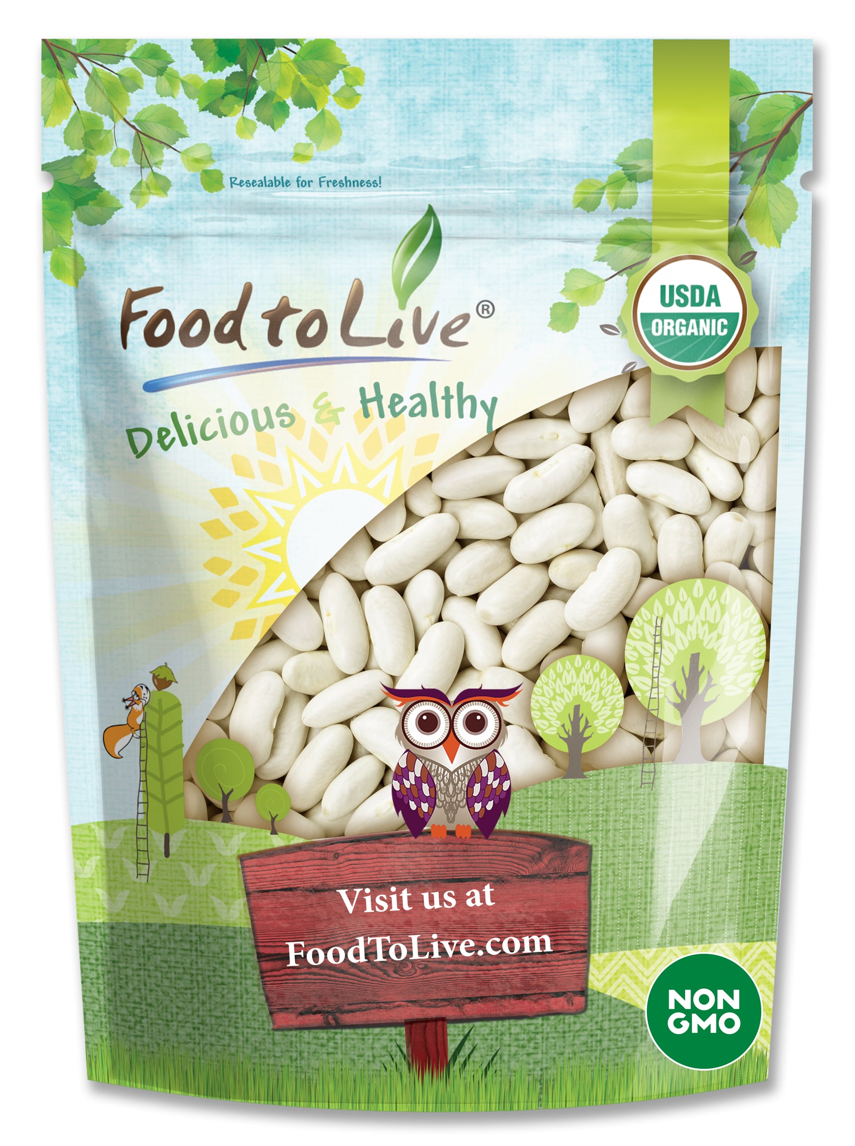 Organic Cannellini Beans - Non-GMO, Kosher, Raw, Vegan - by Food To Live - Picture 8 of 49