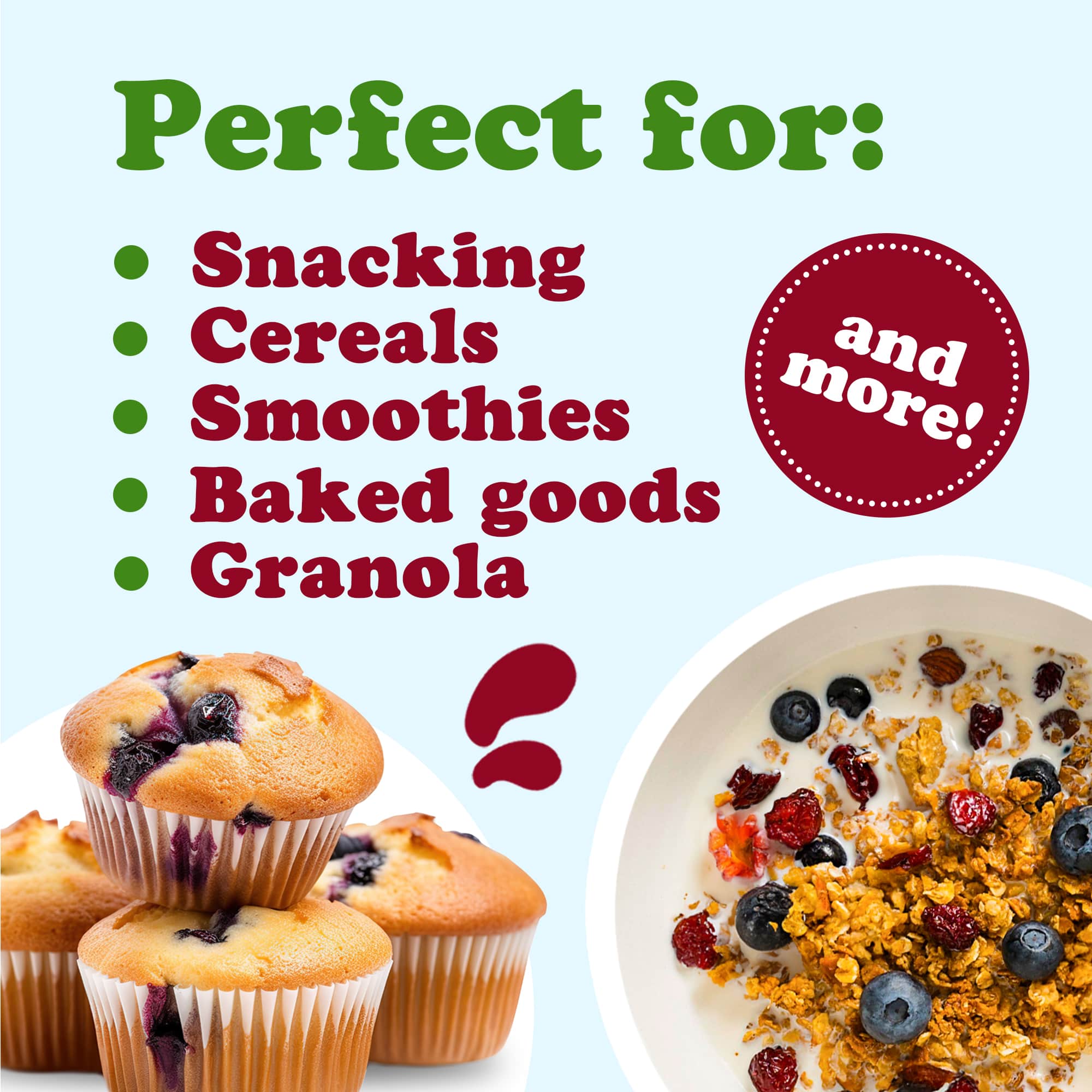 Organic Delightful Berries Mix – Non-GMO Cherries & Cranberries.