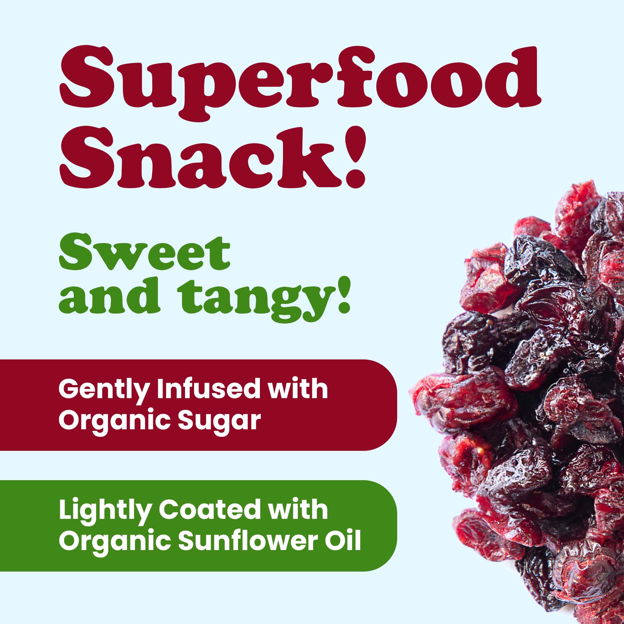 Organic Delightful Berries Mix – Non-GMO Cherries & Cranberries.