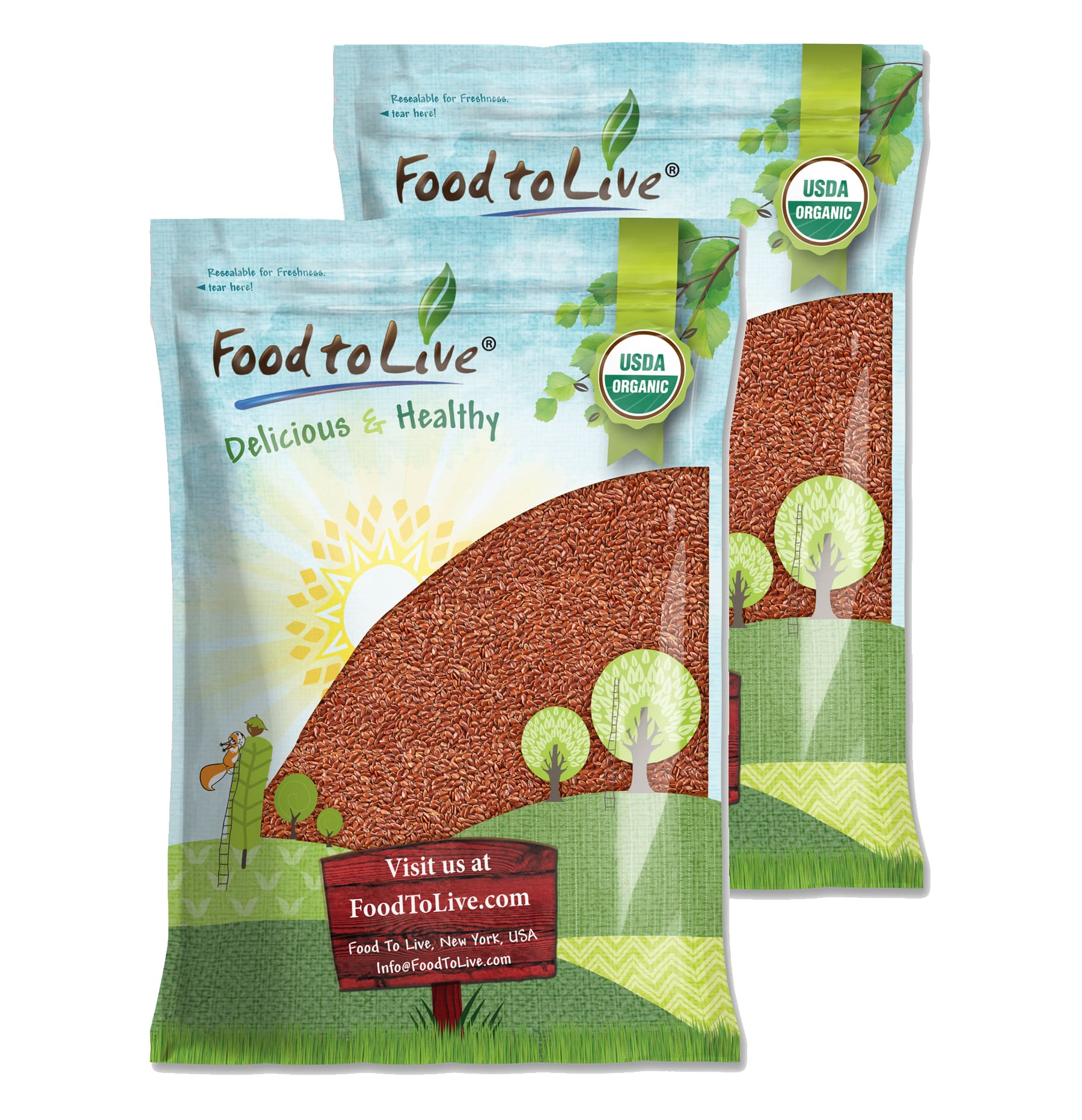 Organic Brown Flax Seeds — Whole, Non-GMO, Kosher, Raw, Dried, Bulk - Picture 43 of 70
