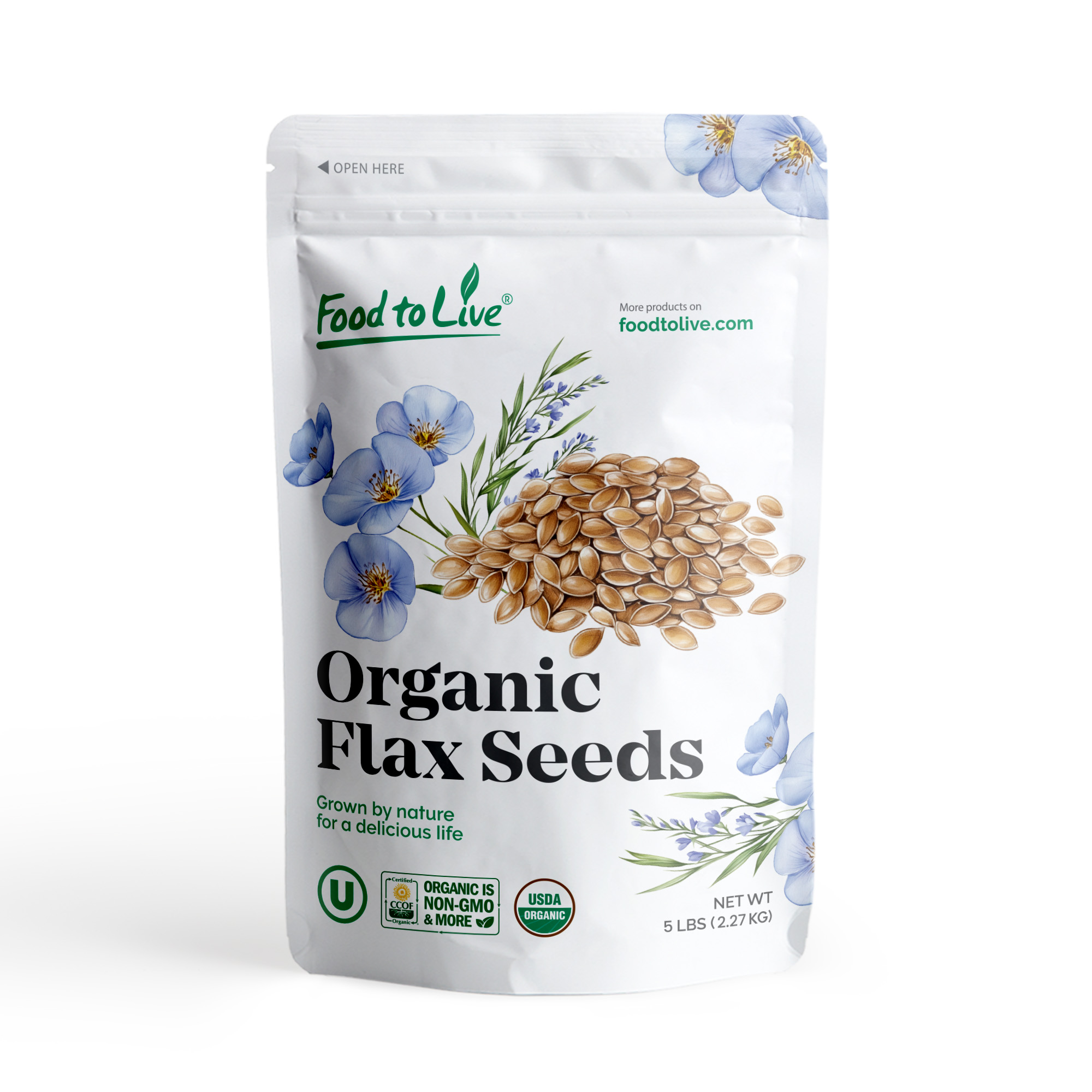 Organic Brown Flax Seeds — Whole, Non-GMO, Kosher, Raw, Dried, Bulk - Picture 29 of 70