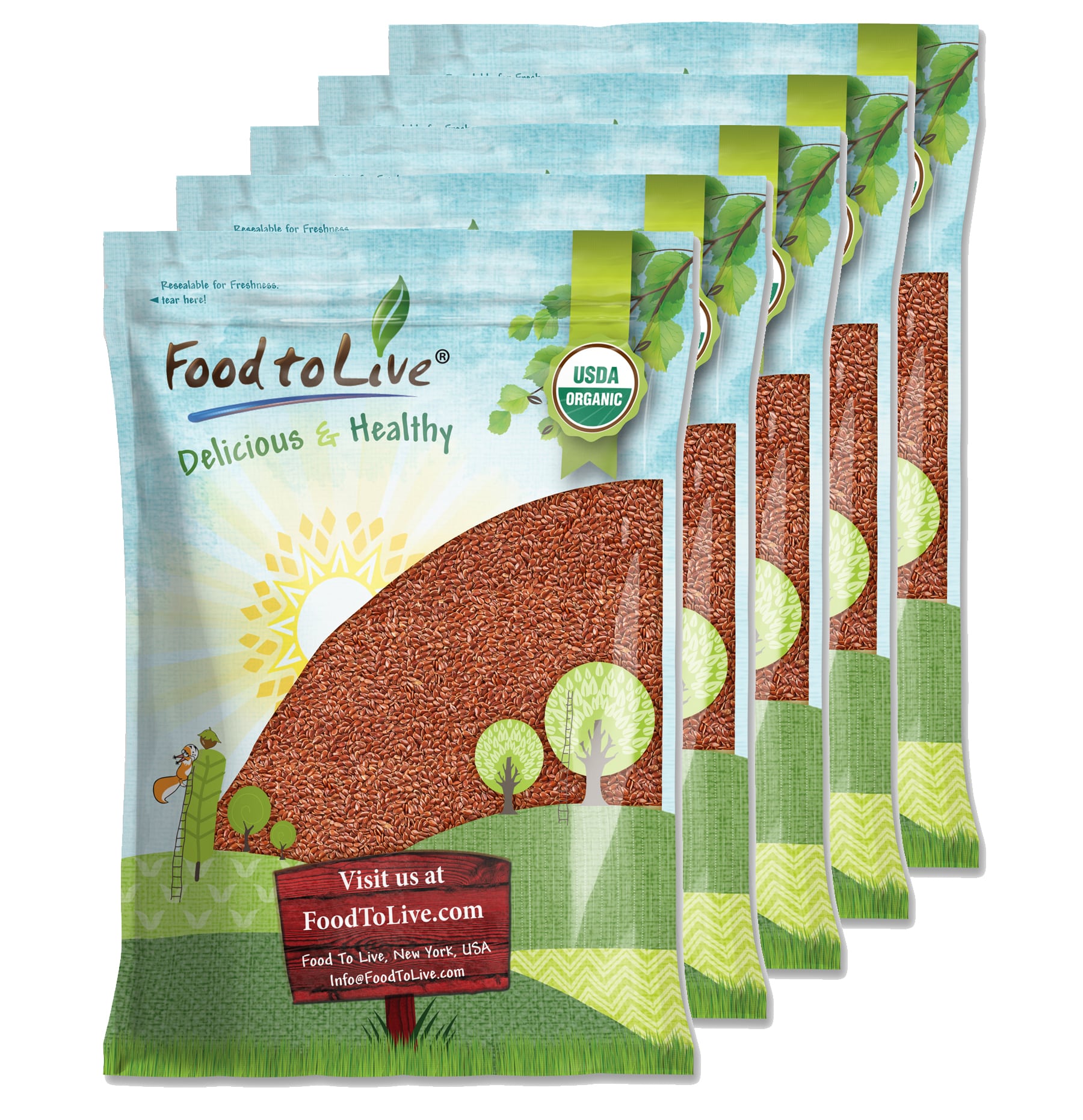 Organic Brown Flax Seeds — Whole, Non-GMO, Kosher, Raw, Dried, Bulk - Picture 57 of 70