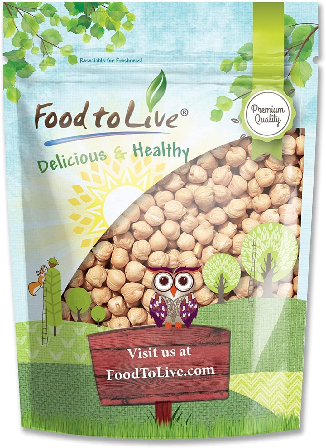 Garbanzo Beans (Chickpeas) – Sproutable, Kosher, Raw, Vegan – by Food To Live