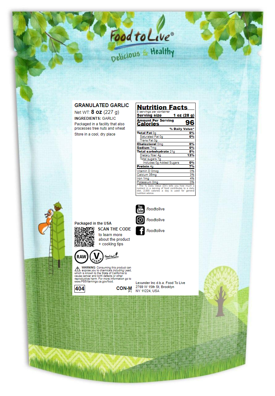 Granulated Garlic – Dried Coarse Garlic Granules, Raw, Vegan, Bulk Spice. - Picture 10 of 64