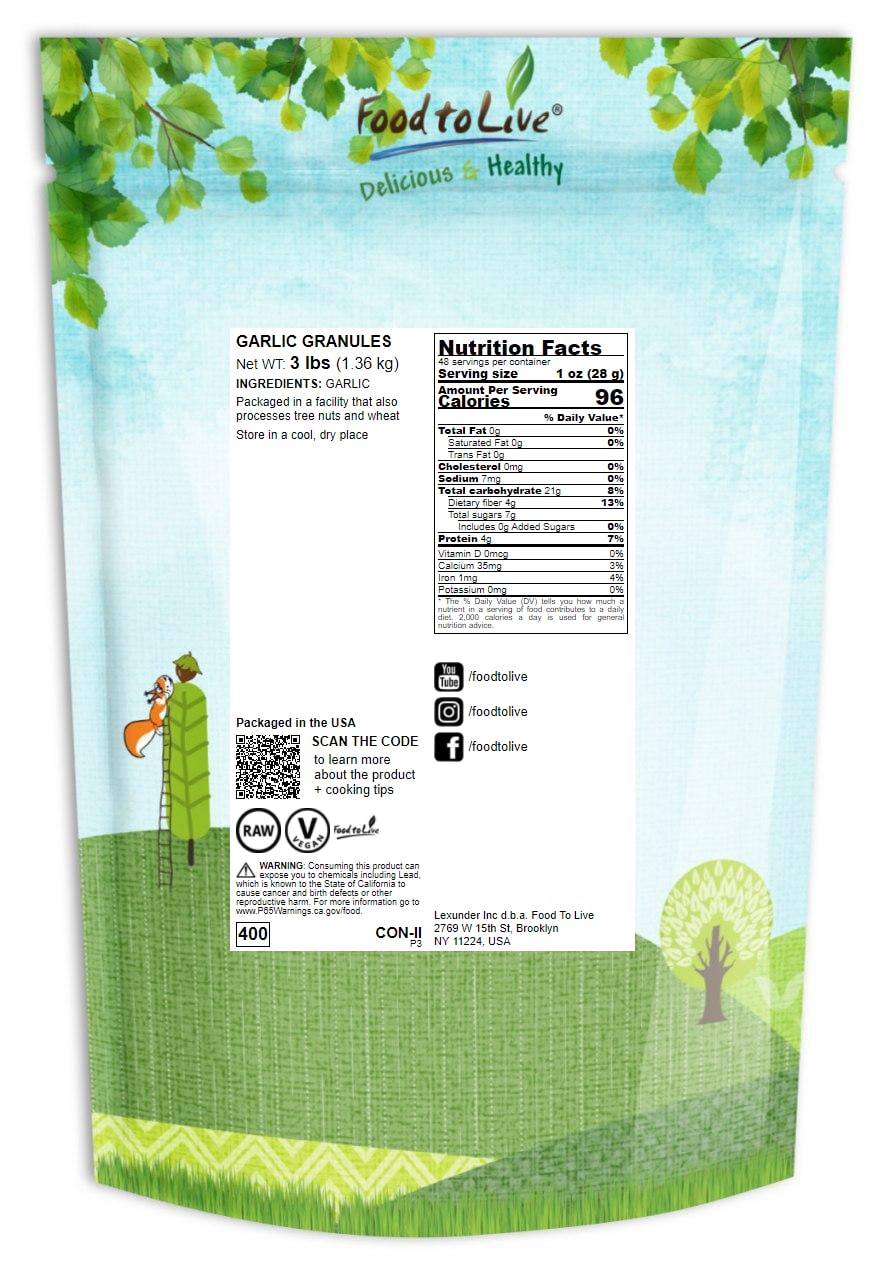 Granulated Garlic – Dried Coarse Garlic Granules, Raw, Vegan, Bulk Spice. - Picture 50 of 64