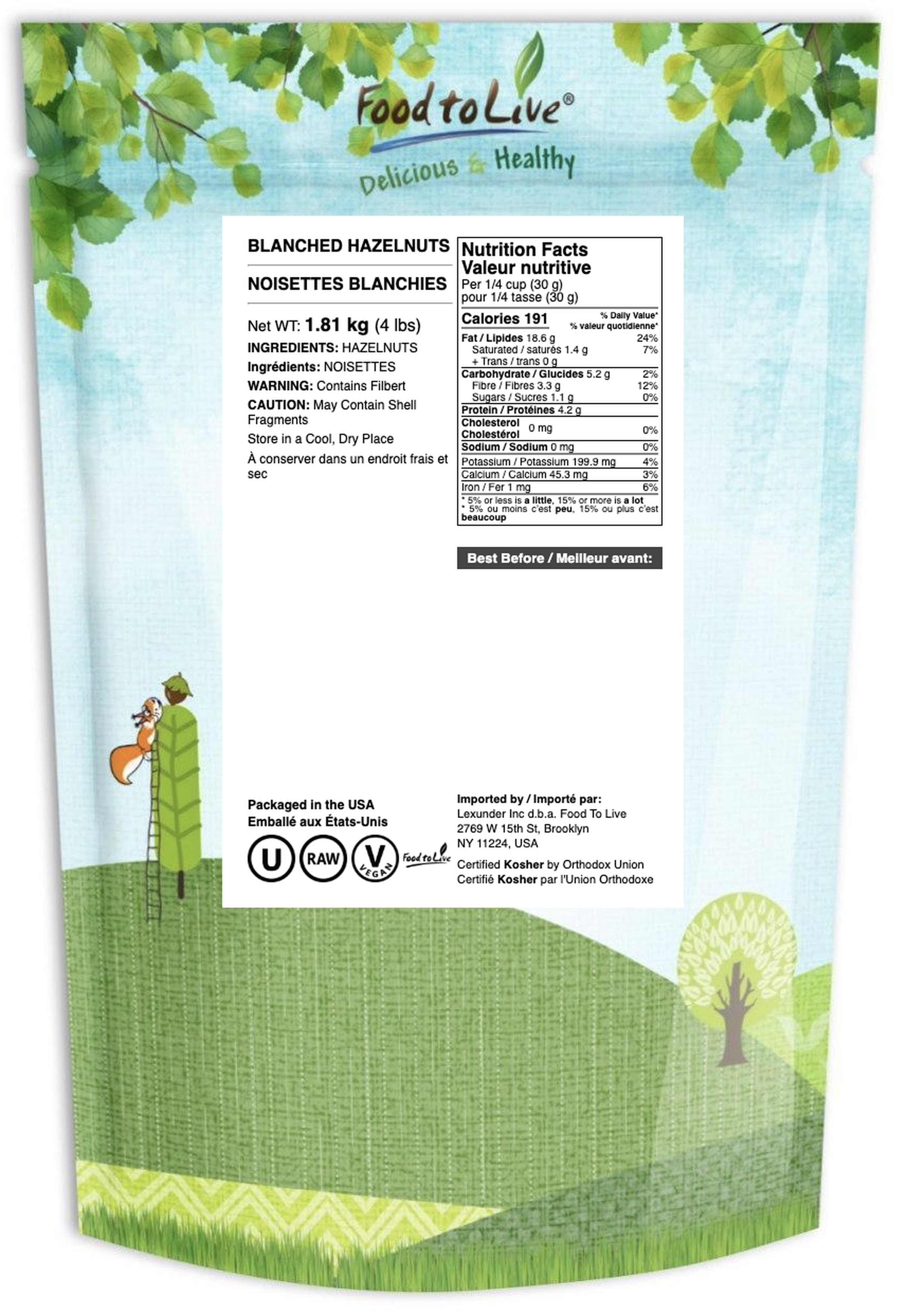 Blanched Hazelnuts – No Skin, Unsalted, Kosher, Vegan, Bulk - Picture 19 of 57
