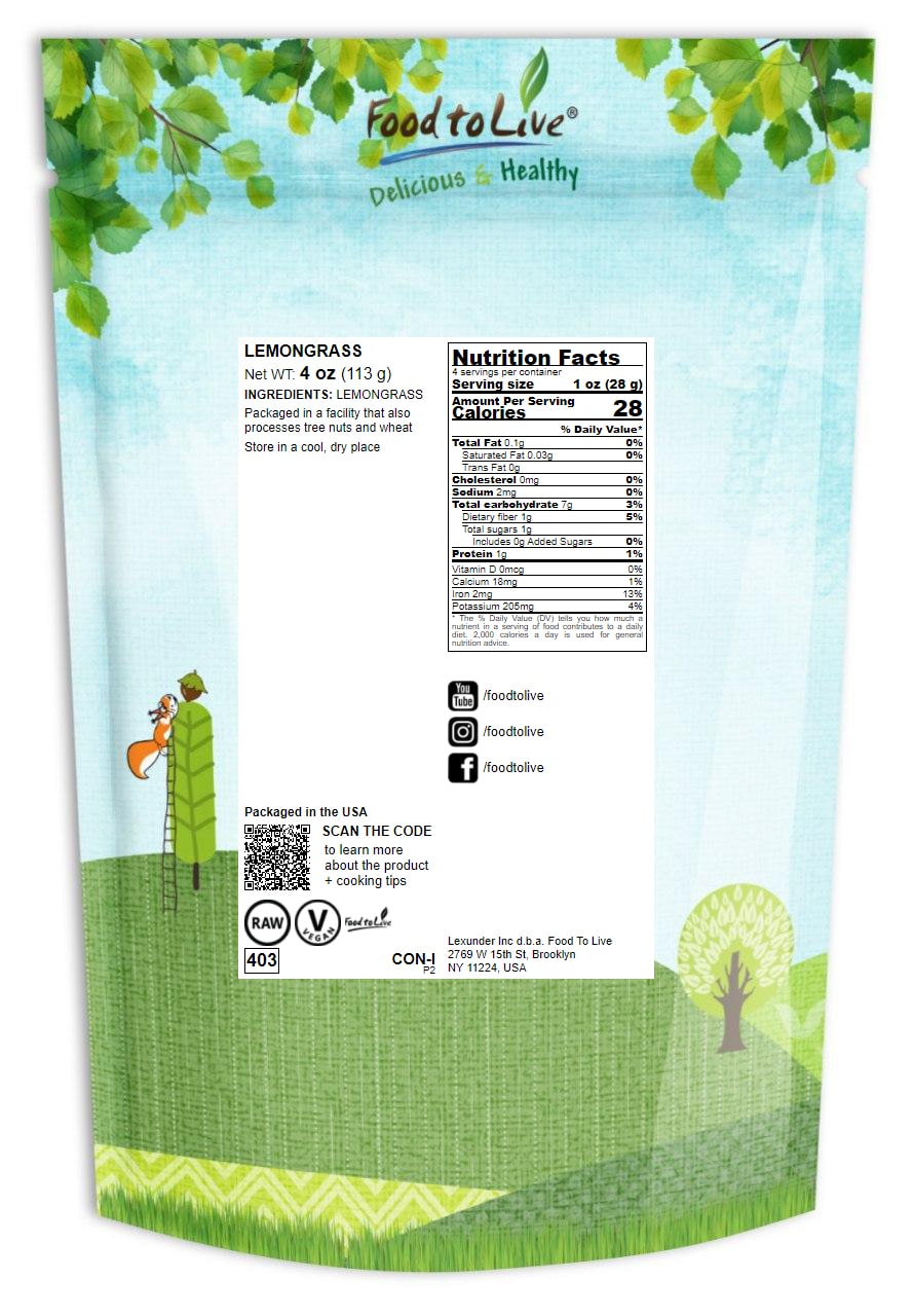 Dried Lemongrass Leaves – Cut Lemon Grass Herb, Vegan, Bulk. Rich in Vitamin C - Picture 42 of 56