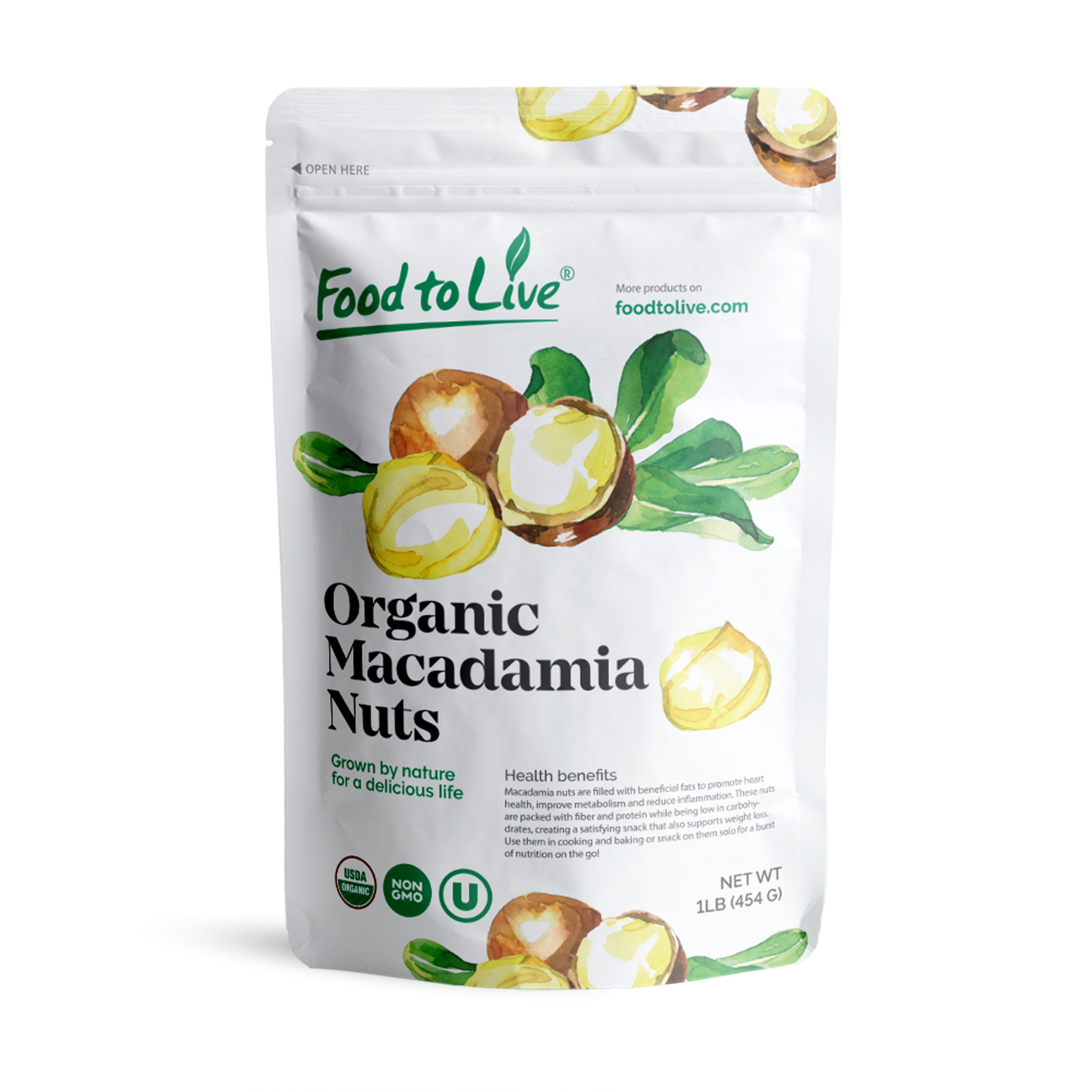 Organic Macadamia Nut Halves and Pieces - Non-GMO, Unsalted – by Food to Live - Picture 64 of 81