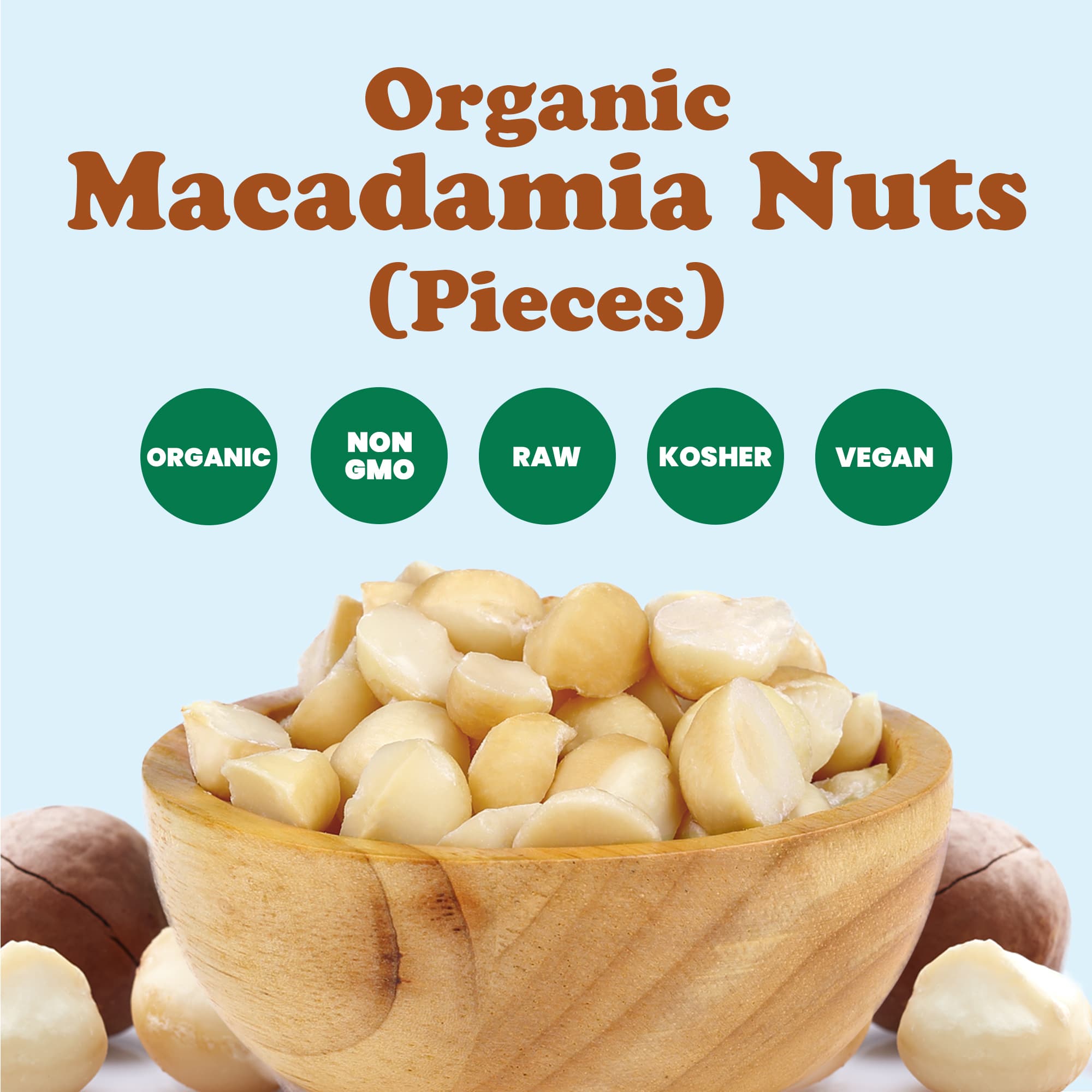 Organic Macadamia Nut Halves and Pieces - Non-GMO, Unsalted – by Food to Live - Picture 59 of 81