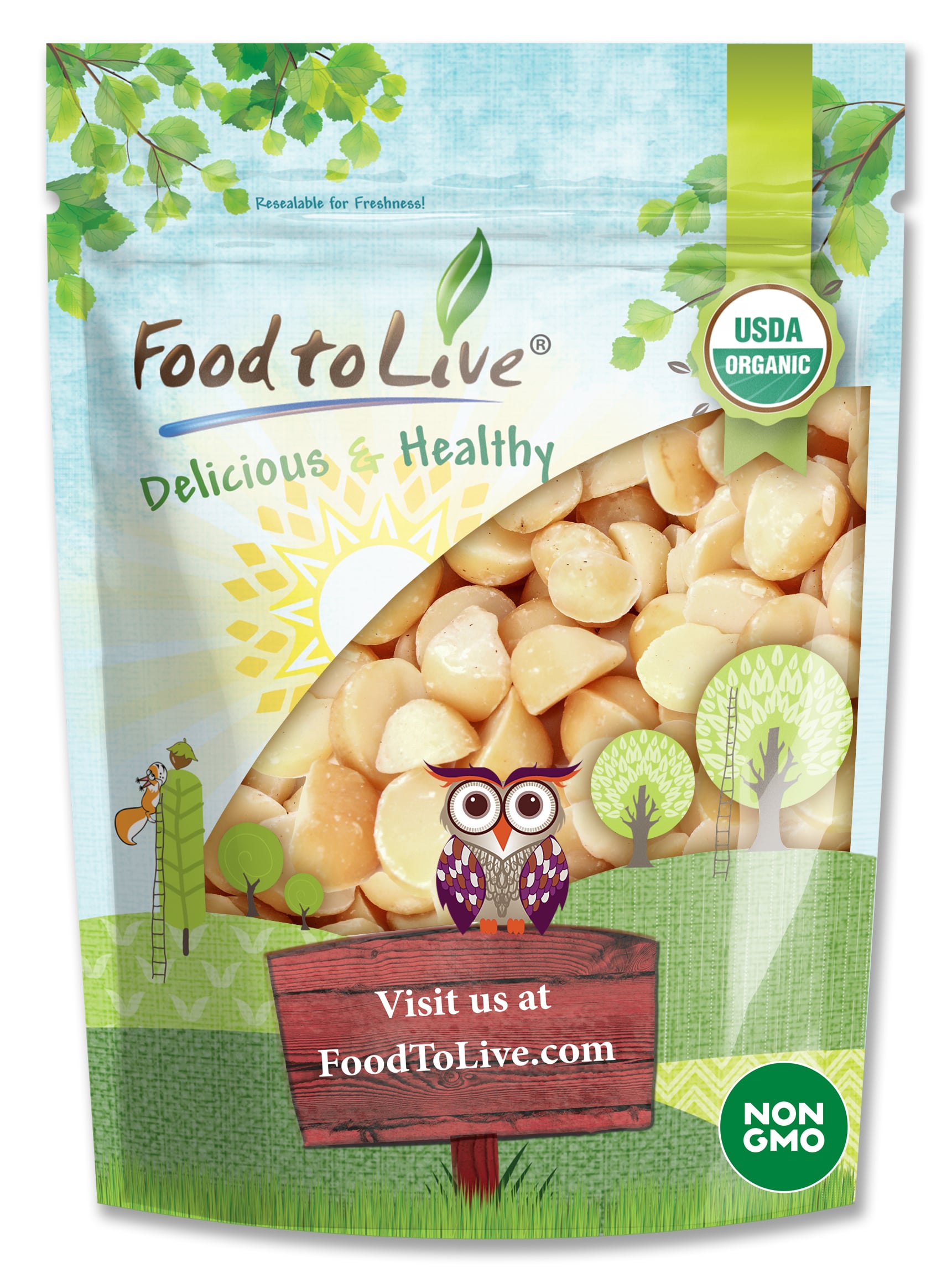 Organic Macadamia Nut Halves and Pieces - Non-GMO, Unsalted – by Food to Live - Picture 55 of 81