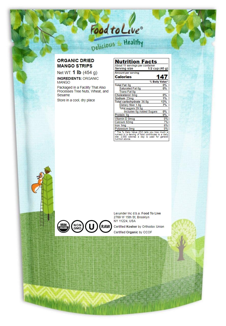 Organic Dried Mango Strips – Non-GMO, Unsulphured, Vegan, Kosher Food in Bulk - Picture 42 of 56