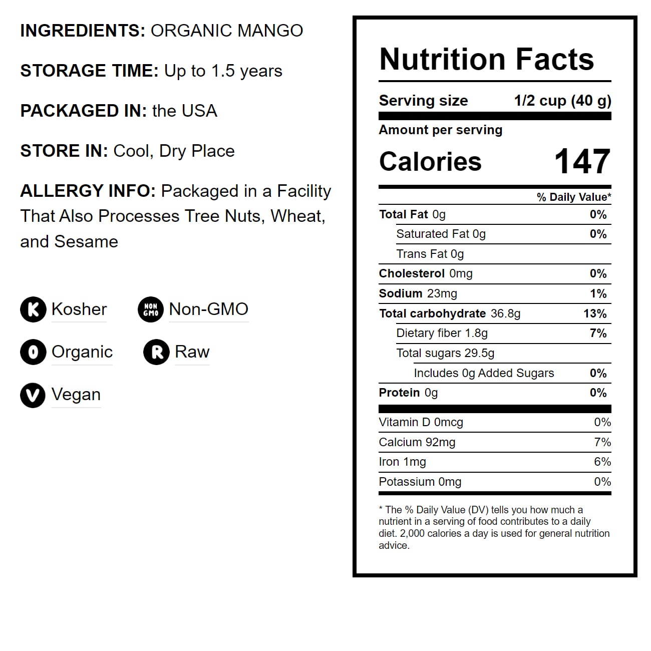 Organic Dried Mango Strips – Non-GMO, Unsulphured, Vegan, Kosher Food in Bulk - Picture 12 of 56