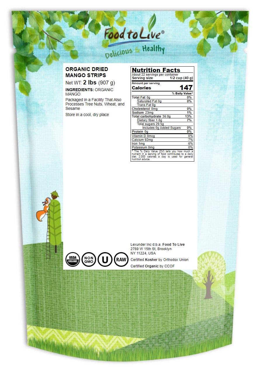 Organic Dried Mango Strips – Non-GMO, Unsulphured, Vegan, Kosher Food in Bulk - Picture 34 of 56
