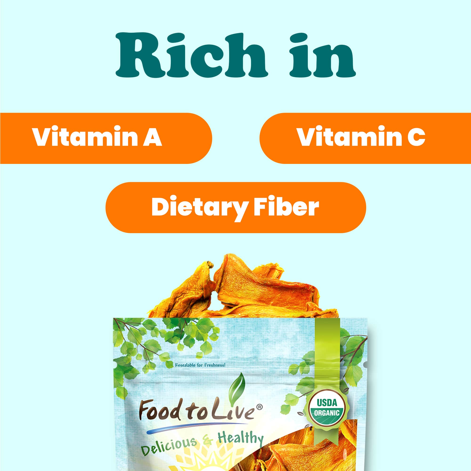 Organic Dried Mango Strips – Non-GMO, Unsulphured, Vegan, Kosher Food in Bulk - Picture 22 of 56