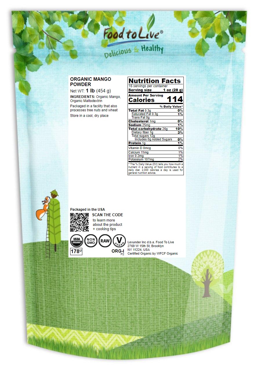 Organic Mango Powder - Non-GMO, Unsulfured, Great for Baking, No Sulphites - Picture 38 of 54
