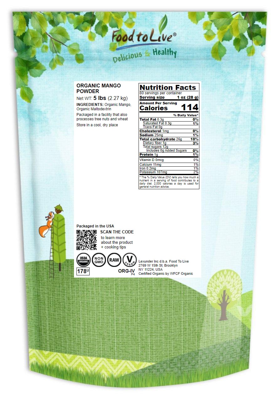 Organic Mango Powder - Non-GMO, Unsulfured, Great for Baking, No Sulphites - Picture 20 of 54