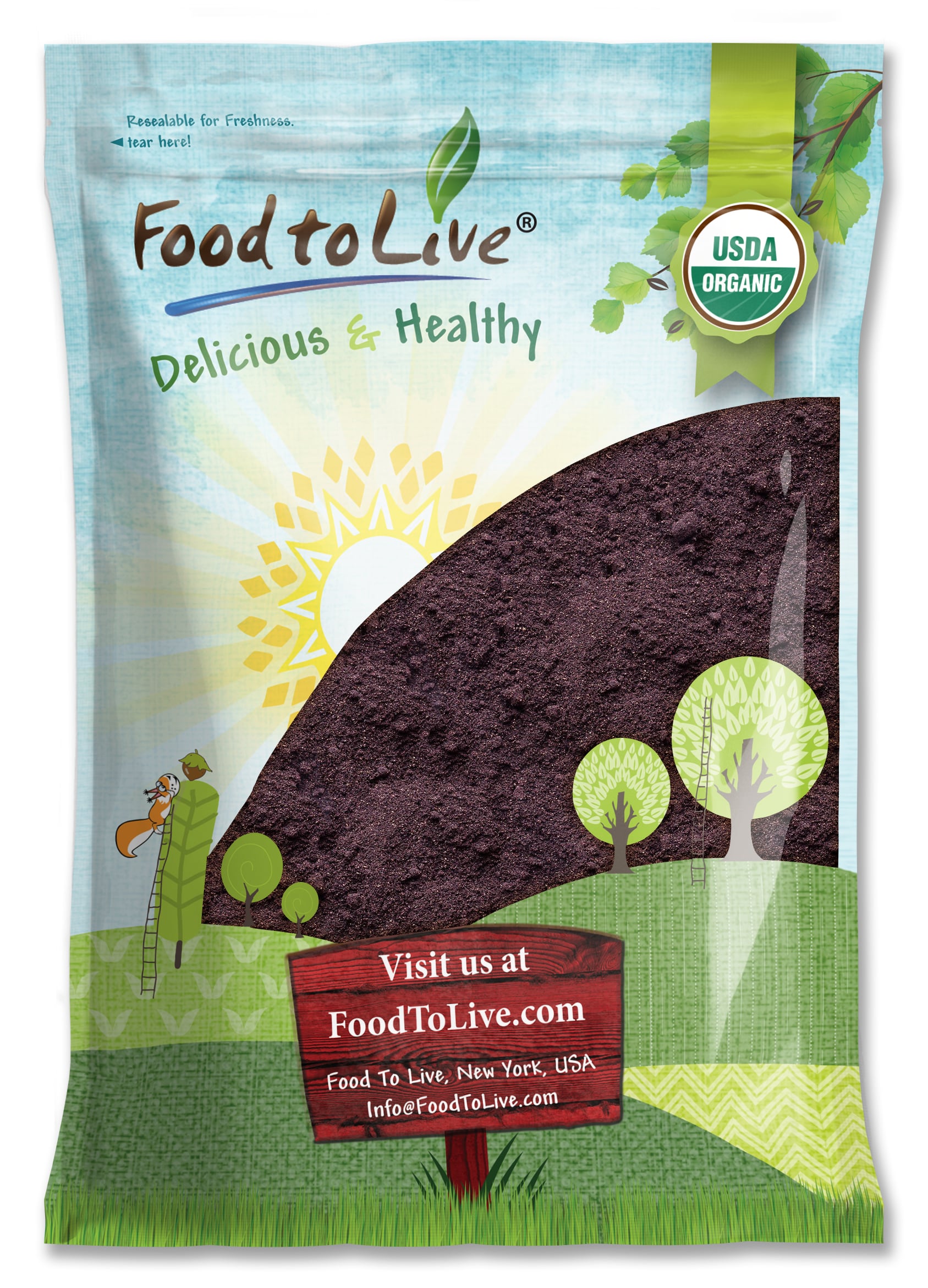 Organic Maqui Berry Powder — Non-GMO, Raw, 100% Pure, Vegan, No Sugar, Bulk