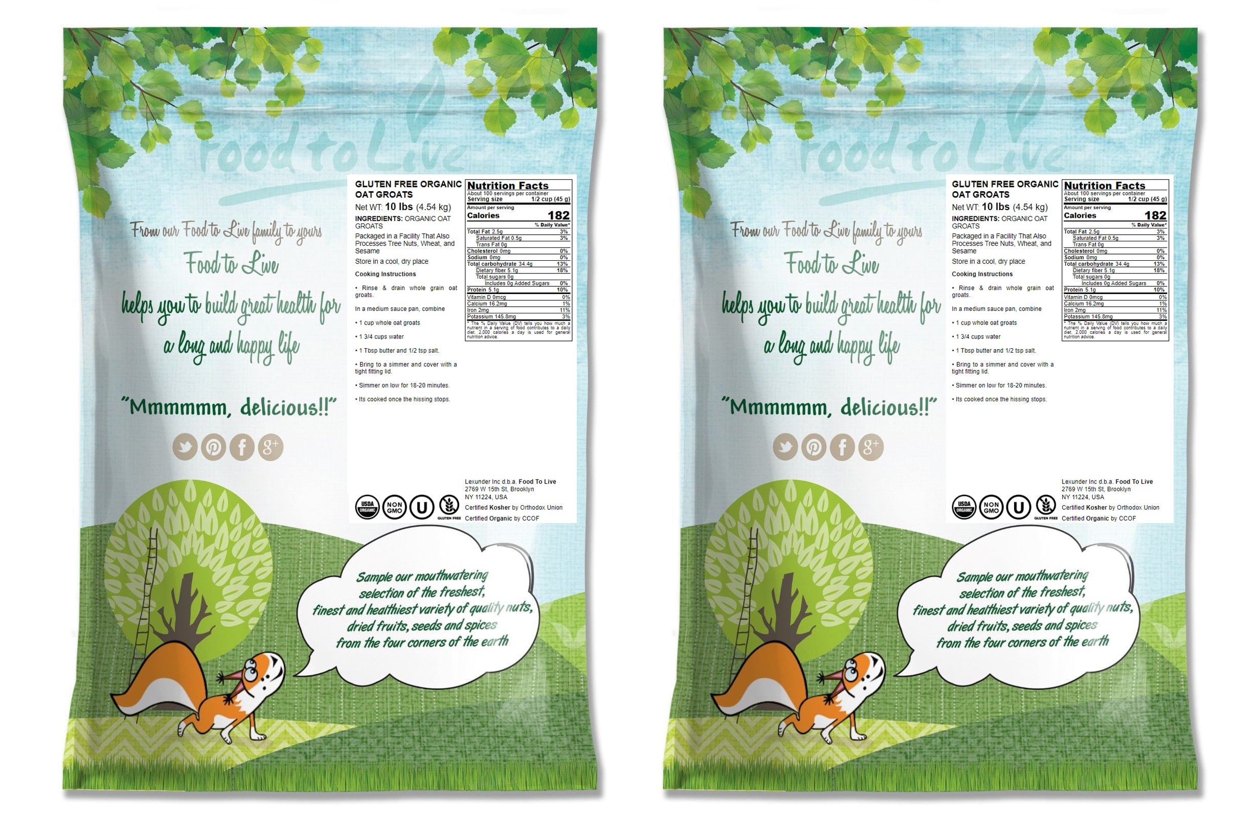Gluten Free Organic Oat Groats — Non-GMO Seeds, Raw, Non-Irradiated, Vegan, Bulk - Picture 12 of 64