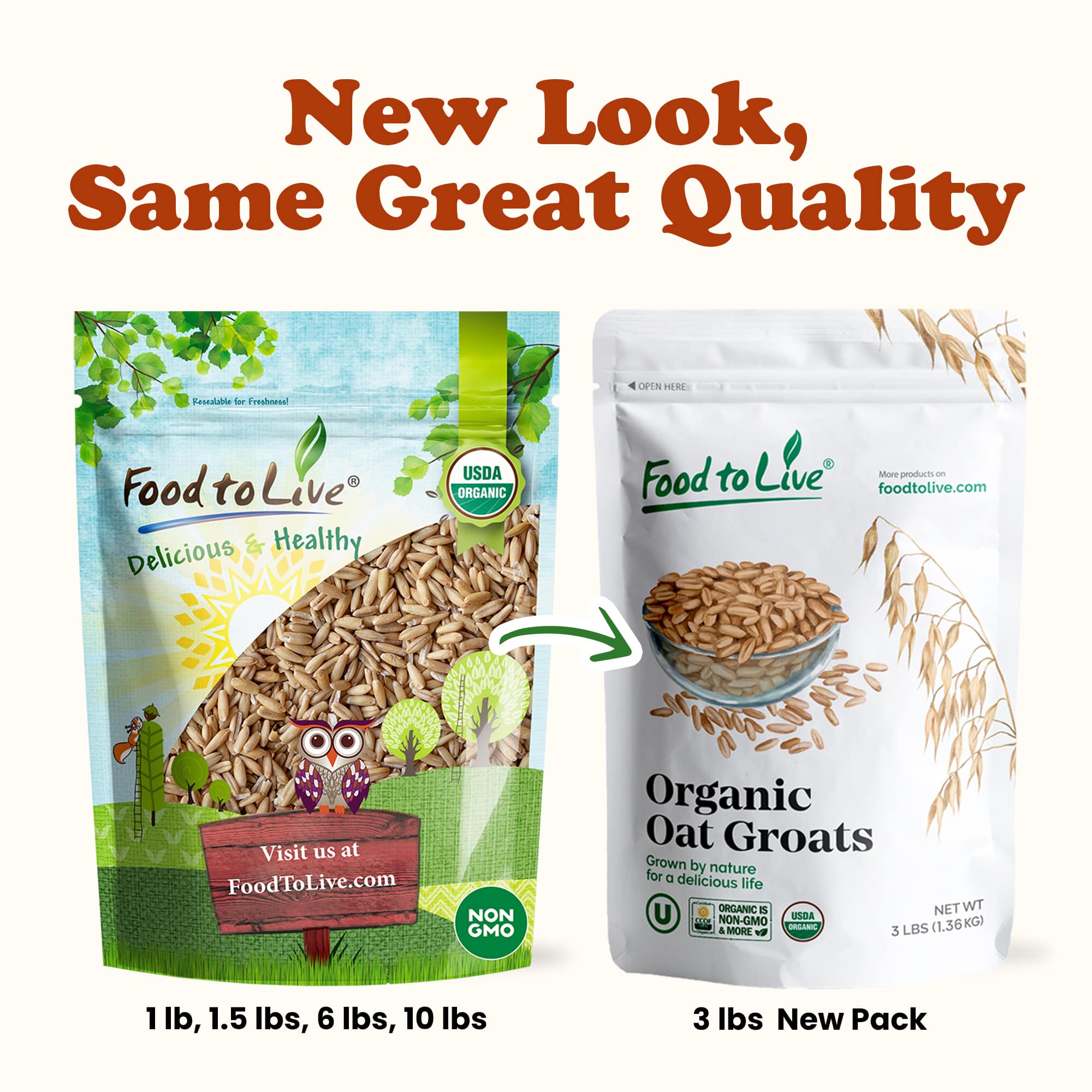 Gluten Free Organic Oat Groats — Non-GMO Seeds, Raw, Non-Irradiated, Vegan, Bulk - Picture 19 of 64