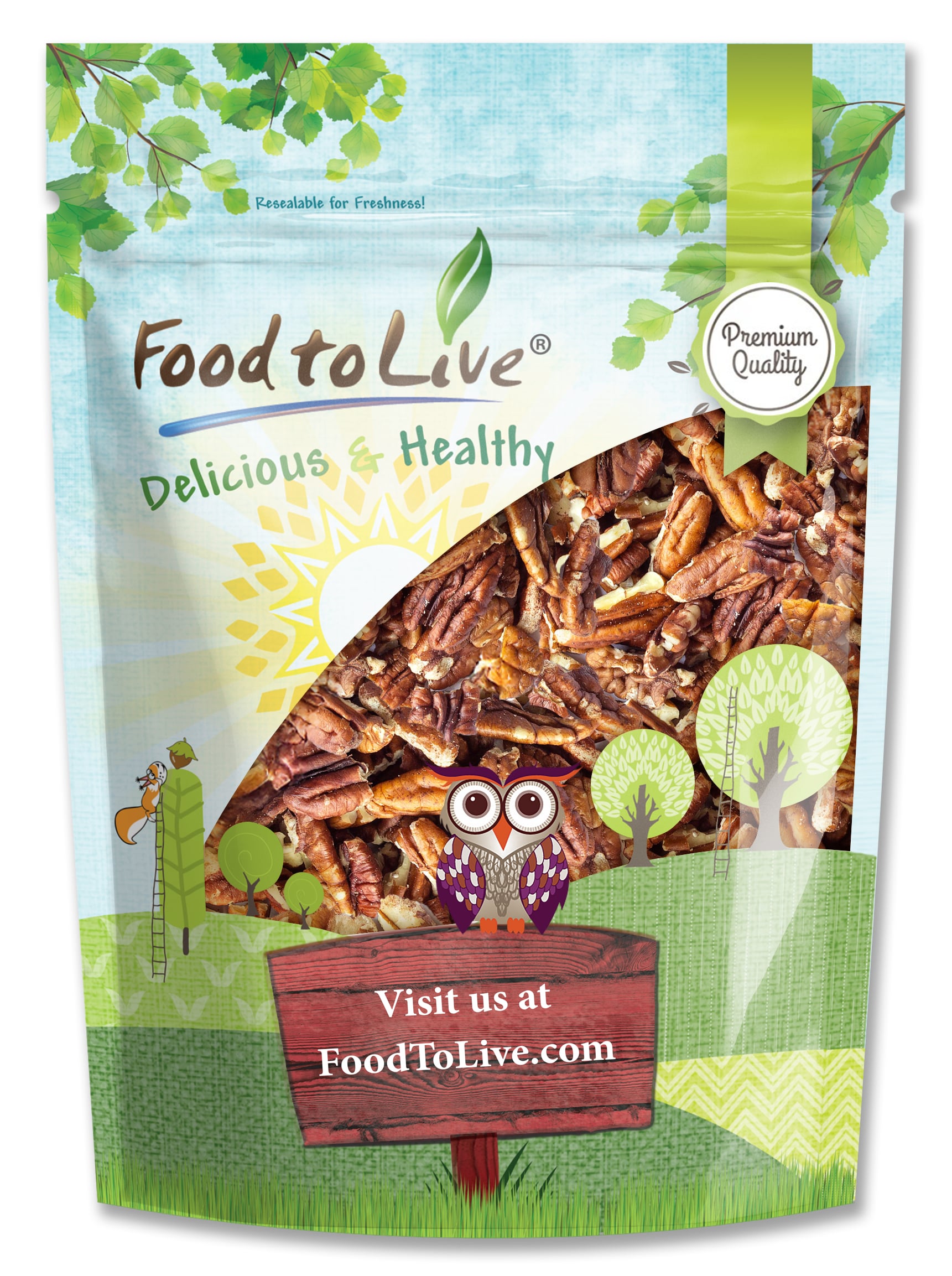 Pecans Pieces — Raw, Chopped, Unsalted, Unroasted, Kosher, Vegan, Bulk - Picture 17 of 72