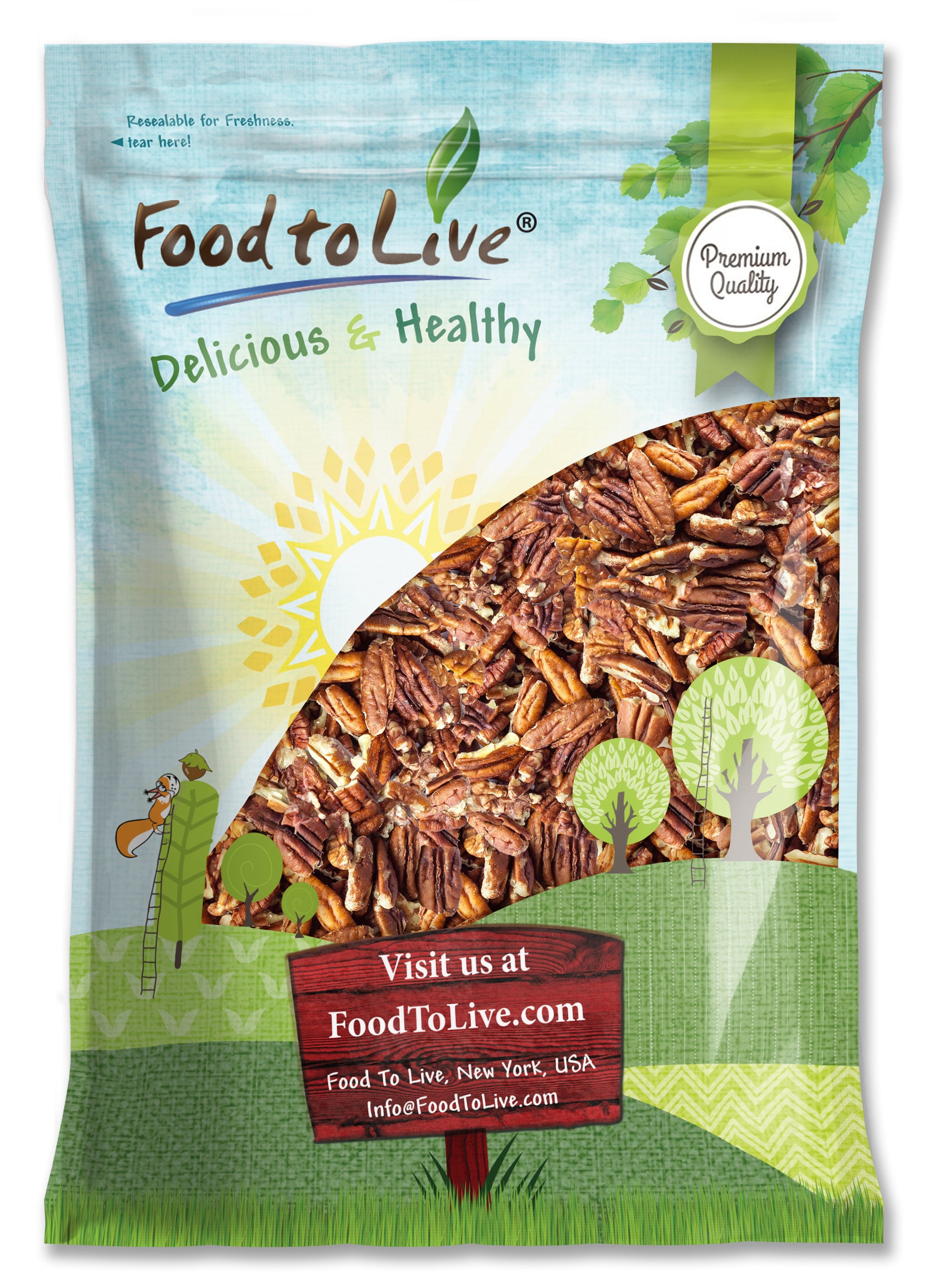 Pecans Pieces — Raw, Chopped, Unsalted, Unroasted, Kosher, Vegan, Bulk - Picture 33 of 72
