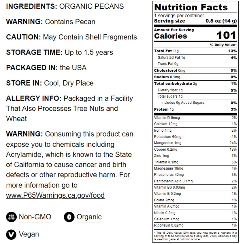 Organic Pecan Halves - Non-GMO, Kosher, Raw, Vegan - by Food To Live - Picture 28 of 48