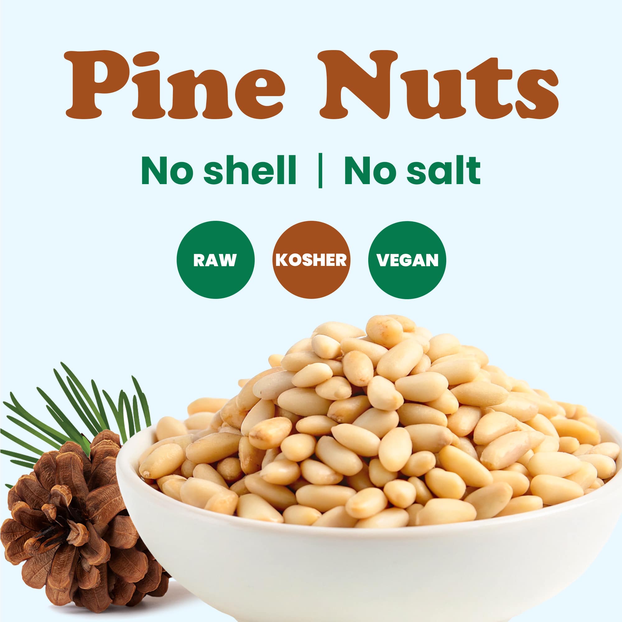Pine Nuts – Whole Raw Pignolias, Unsalted, Vegan, Kosher, Bulk, Great for Pesto - Picture 51 of 107
