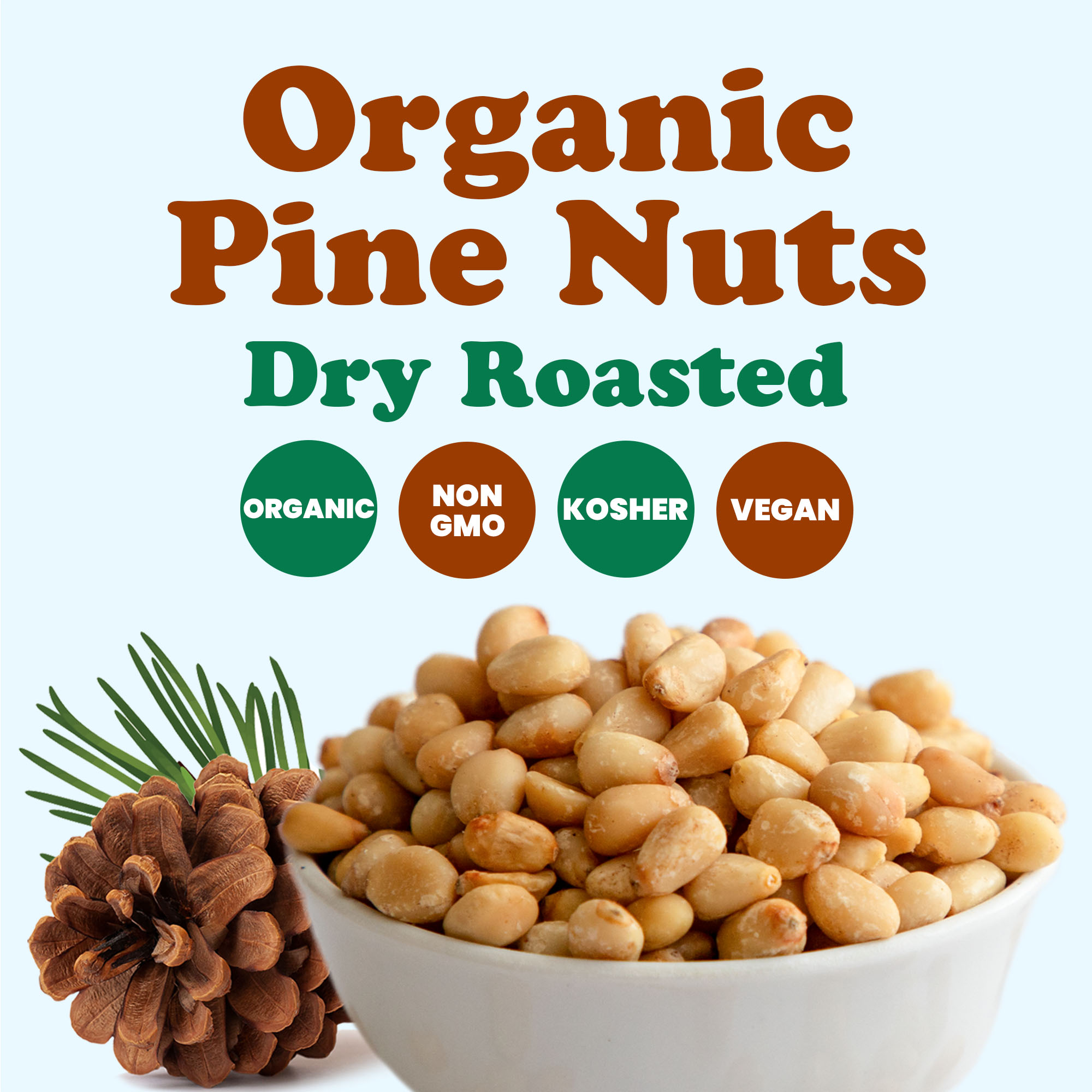 Organic Dry Roasted Pine Nuts - Non-GMO, Vegan, Kosher, Bulk - by Food to Live - 第 12/56 張圖片
