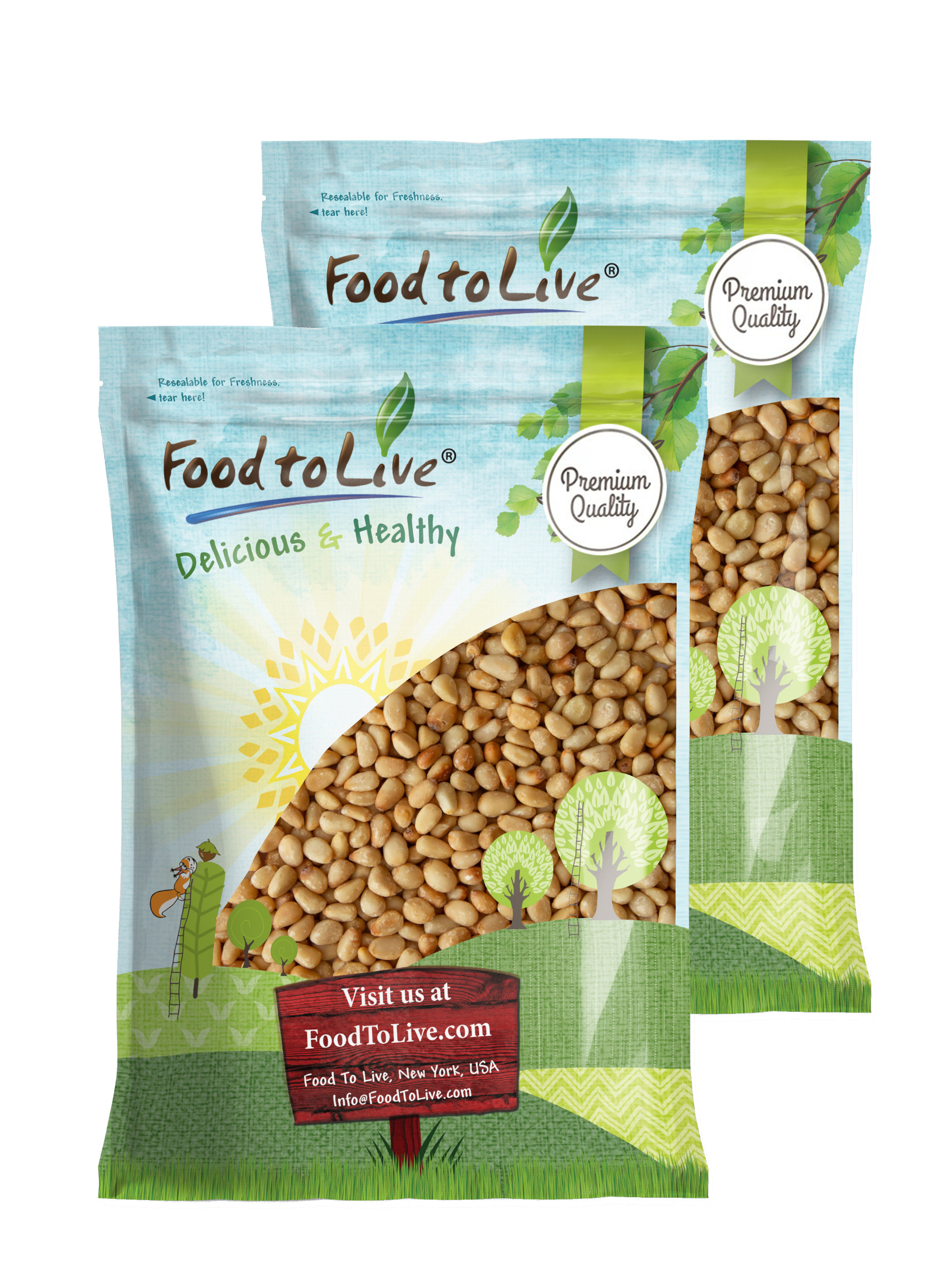 Organic Dry Roasted Pine Nuts - Non-GMO, Vegan, Kosher, Bulk - by Food to Live - 第 9/56 張圖片