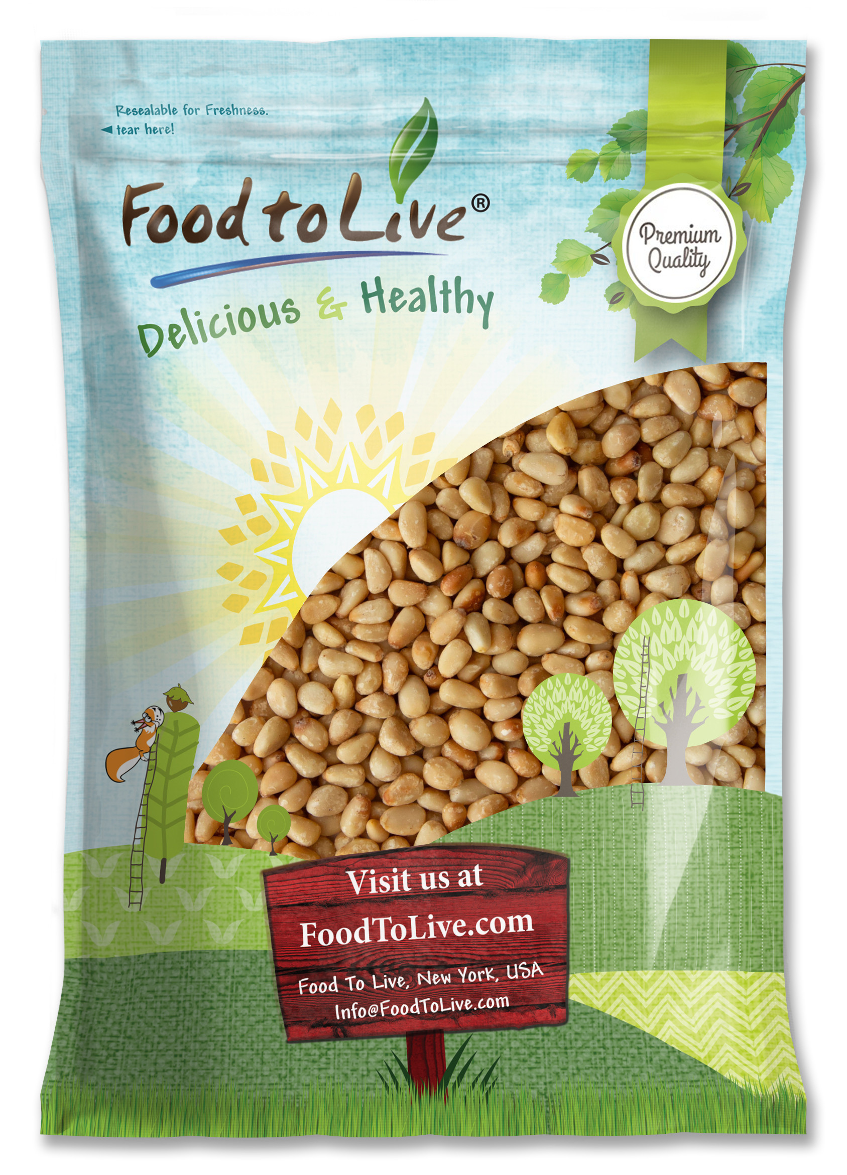 Organic Dry Roasted Pine Nuts - Non-GMO, Vegan, Kosher, Bulk - by Food to Live - 第 17/56 張圖片