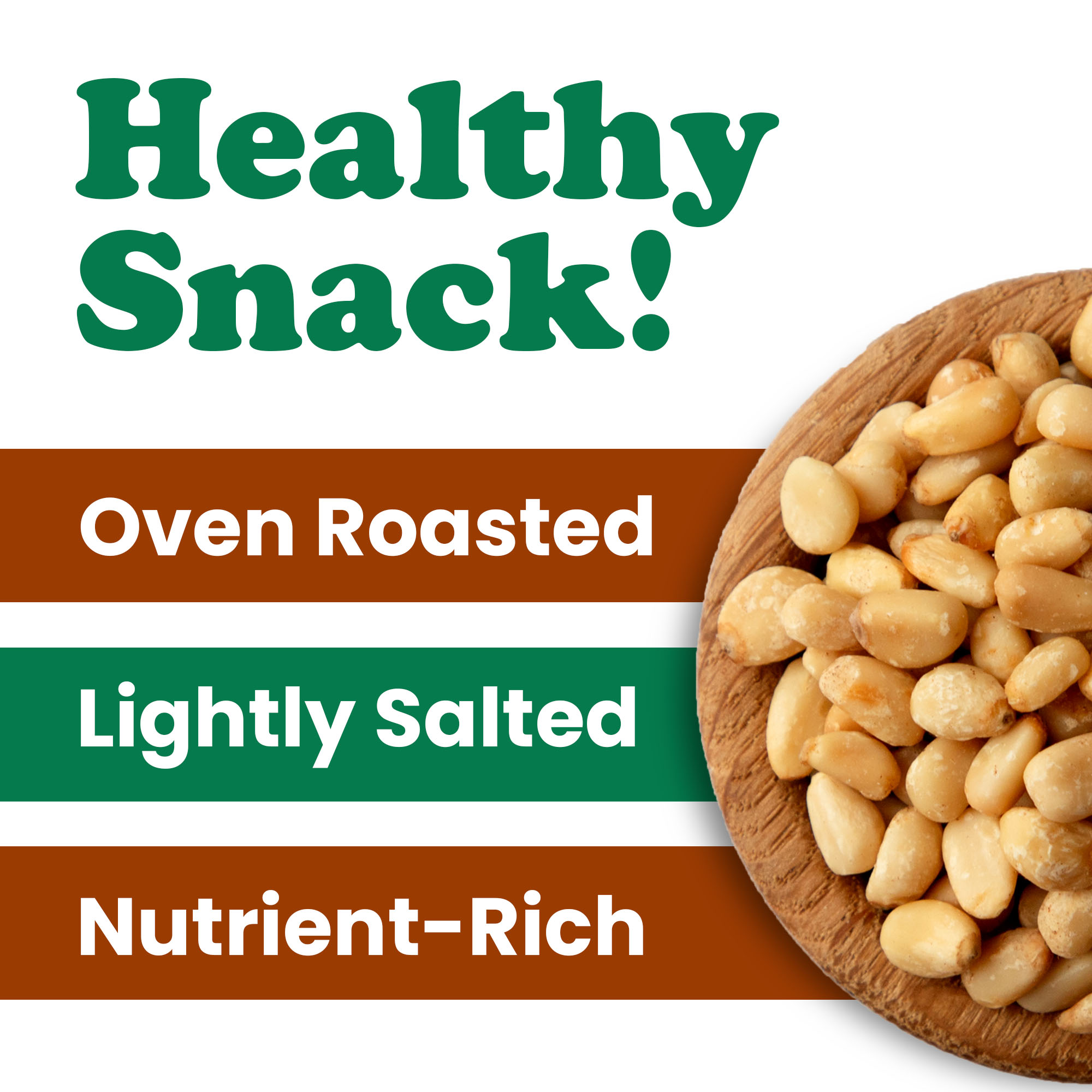 Dry Roasted Pine Nuts with Himalayan Salt – No Oil Added, Vegan, Kosher, Bulk - Picture 53 of 56