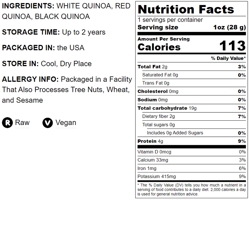 Tri-Color Quinoa Grain–Pre-Washed, Ready to Cook.A Nutrient-Rich Superfood. Bulk - Picture 44 of 48