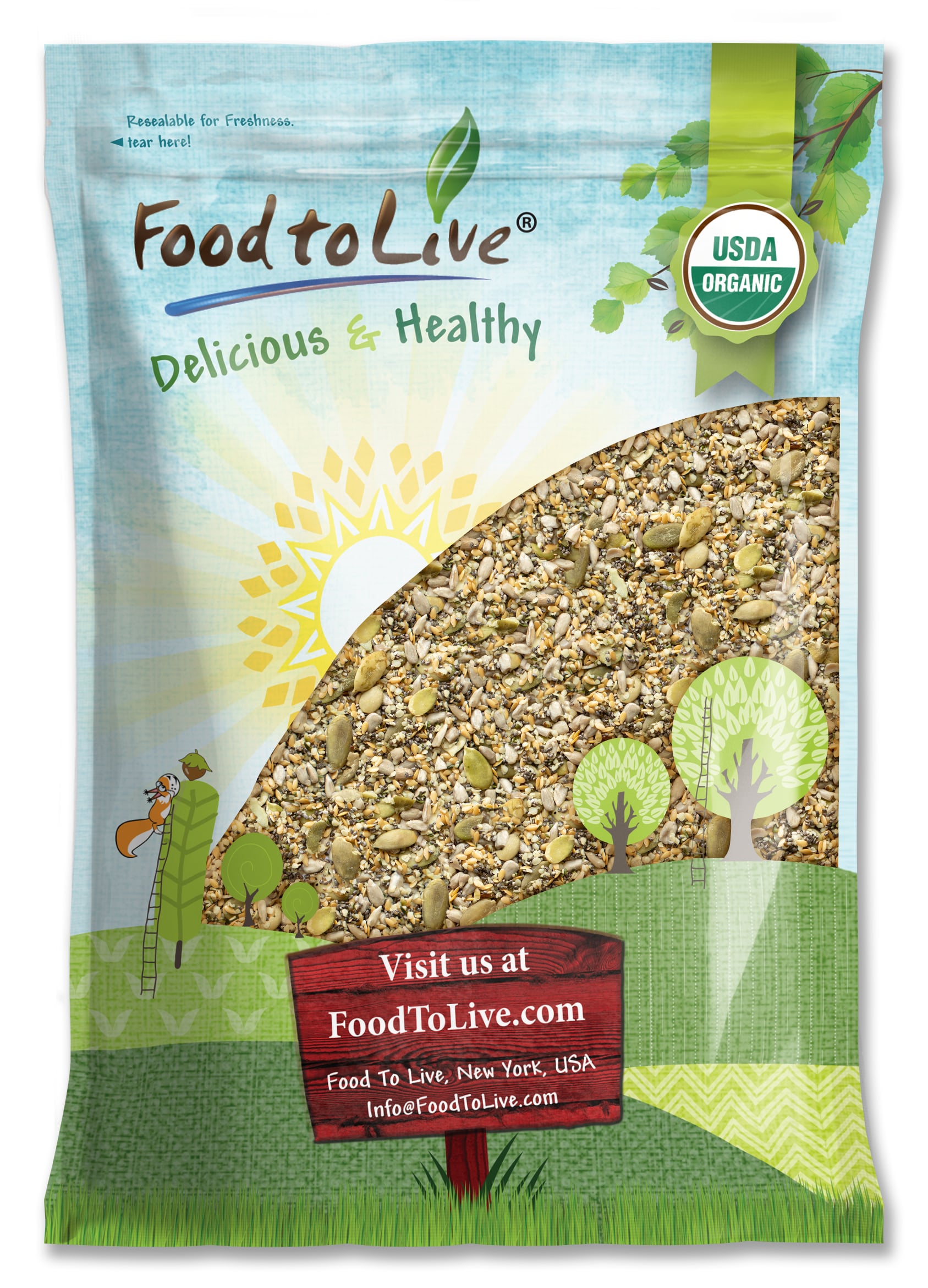 Organic Raw Superseed Mix with Chia, Flax, Hemp, Pumpkin, and Sunflower —Non-GMO - Picture 17 of 56