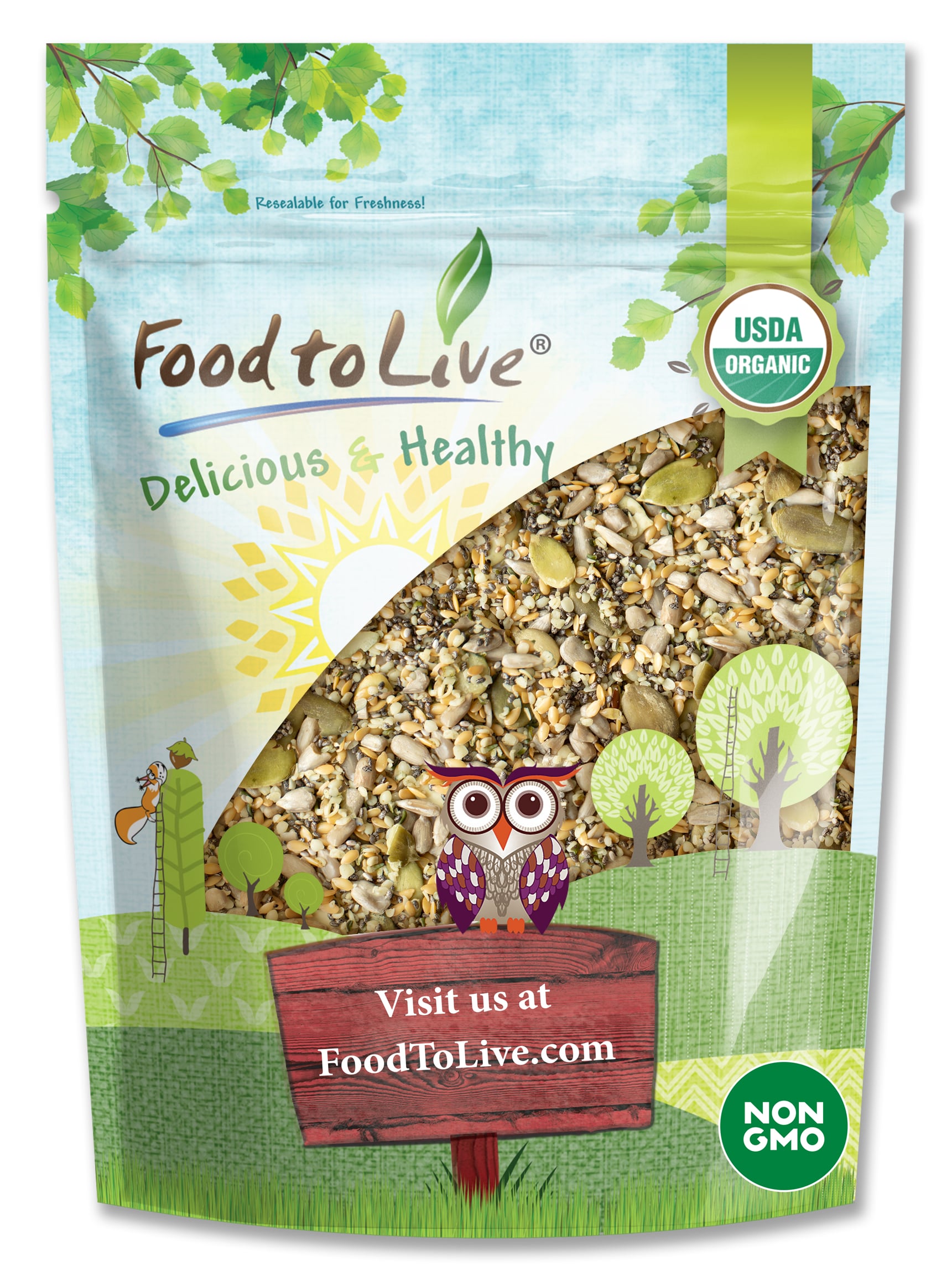 Organic Raw Superseed Mix with Chia, Flax, Hemp, Pumpkin, and Sunflower —Non-GMO - Picture 41 of 56