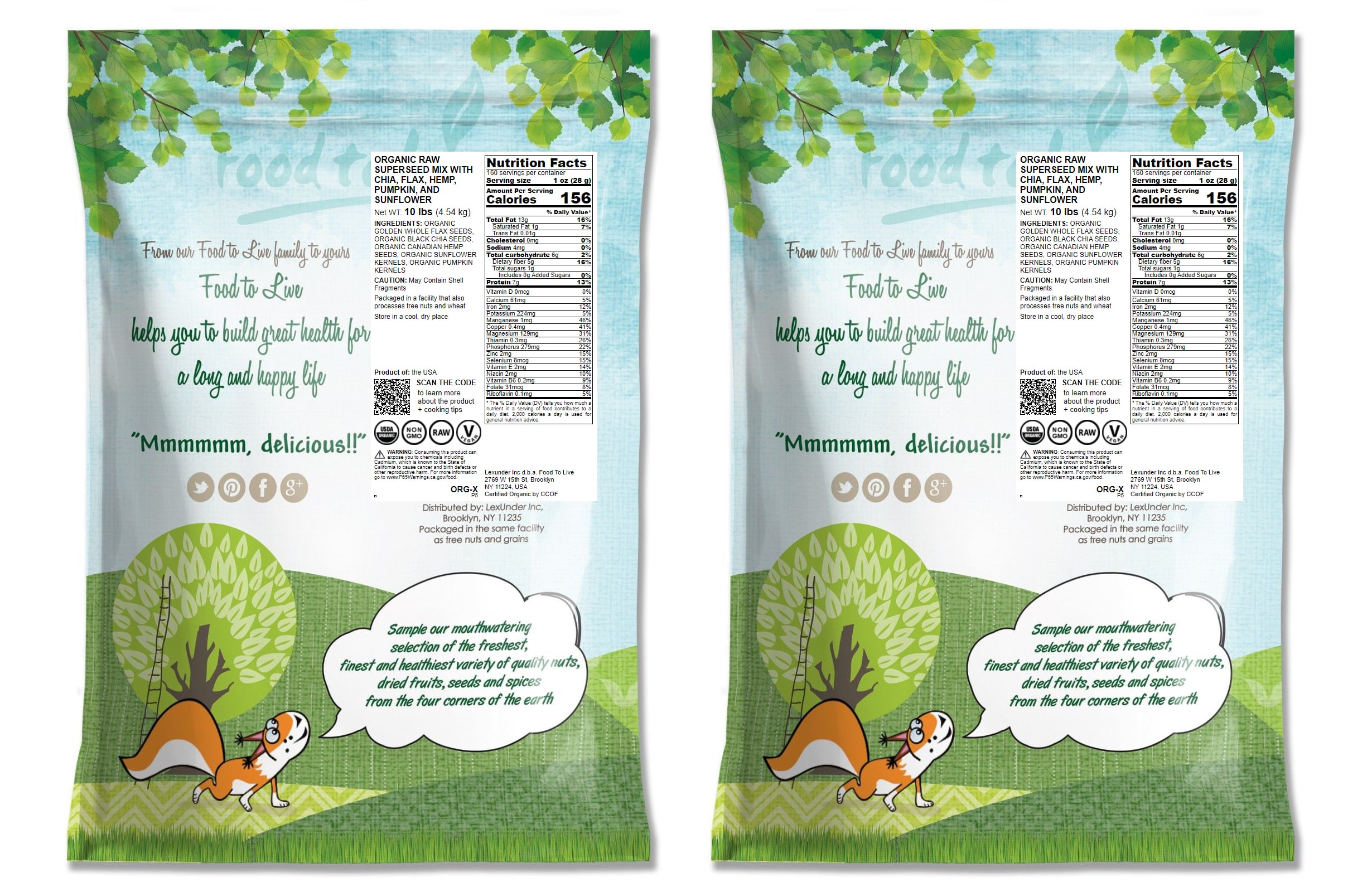 Organic Raw Superseed Mix with Chia, Flax, Hemp, Pumpkin, and Sunflower —Non-GMO - Picture 10 of 56