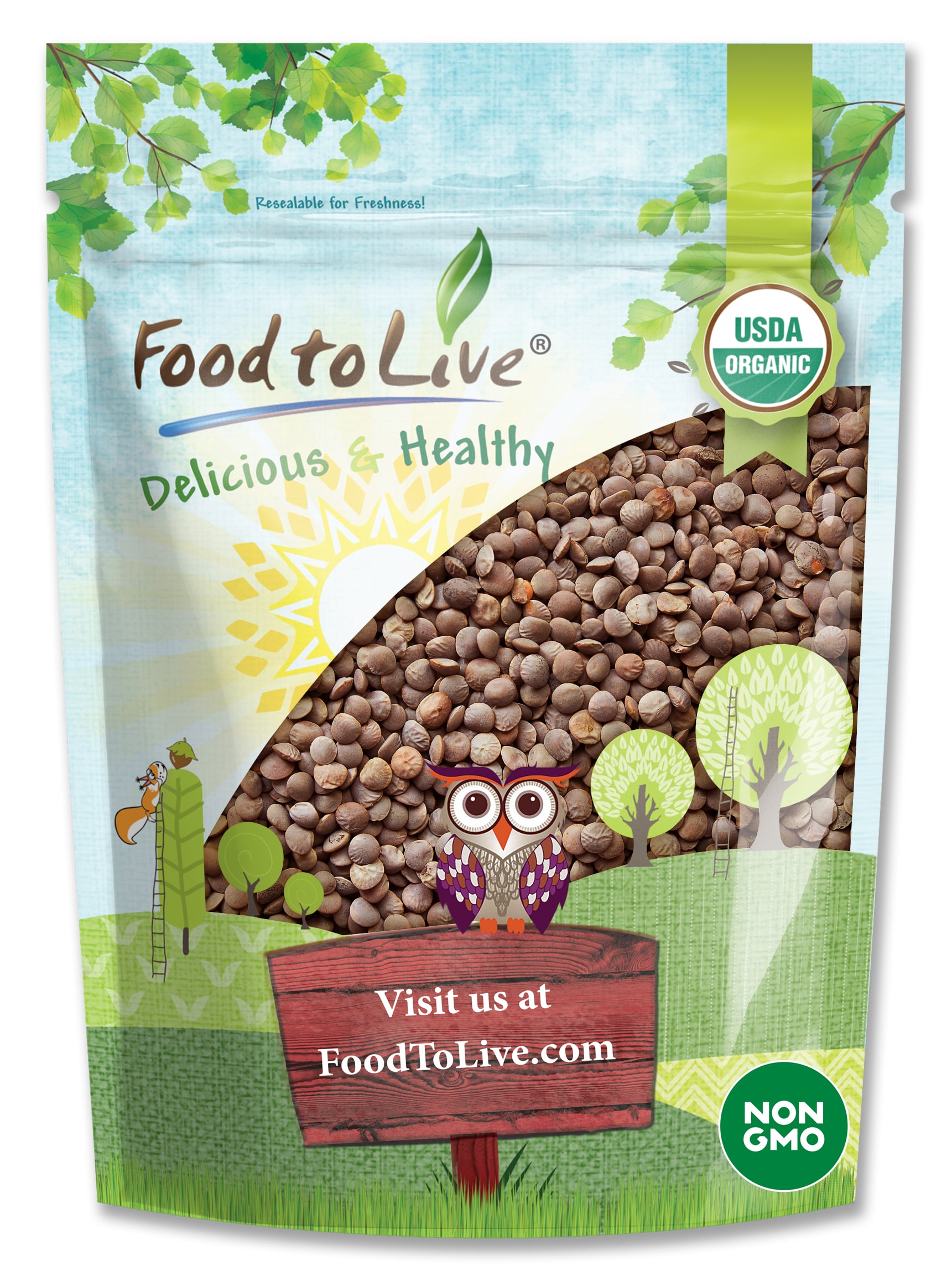 Organic Red Lentils Whole - Non-GMO, Kosher, Raw, Sproutable - by Food to Live - Picture 29 of 49
