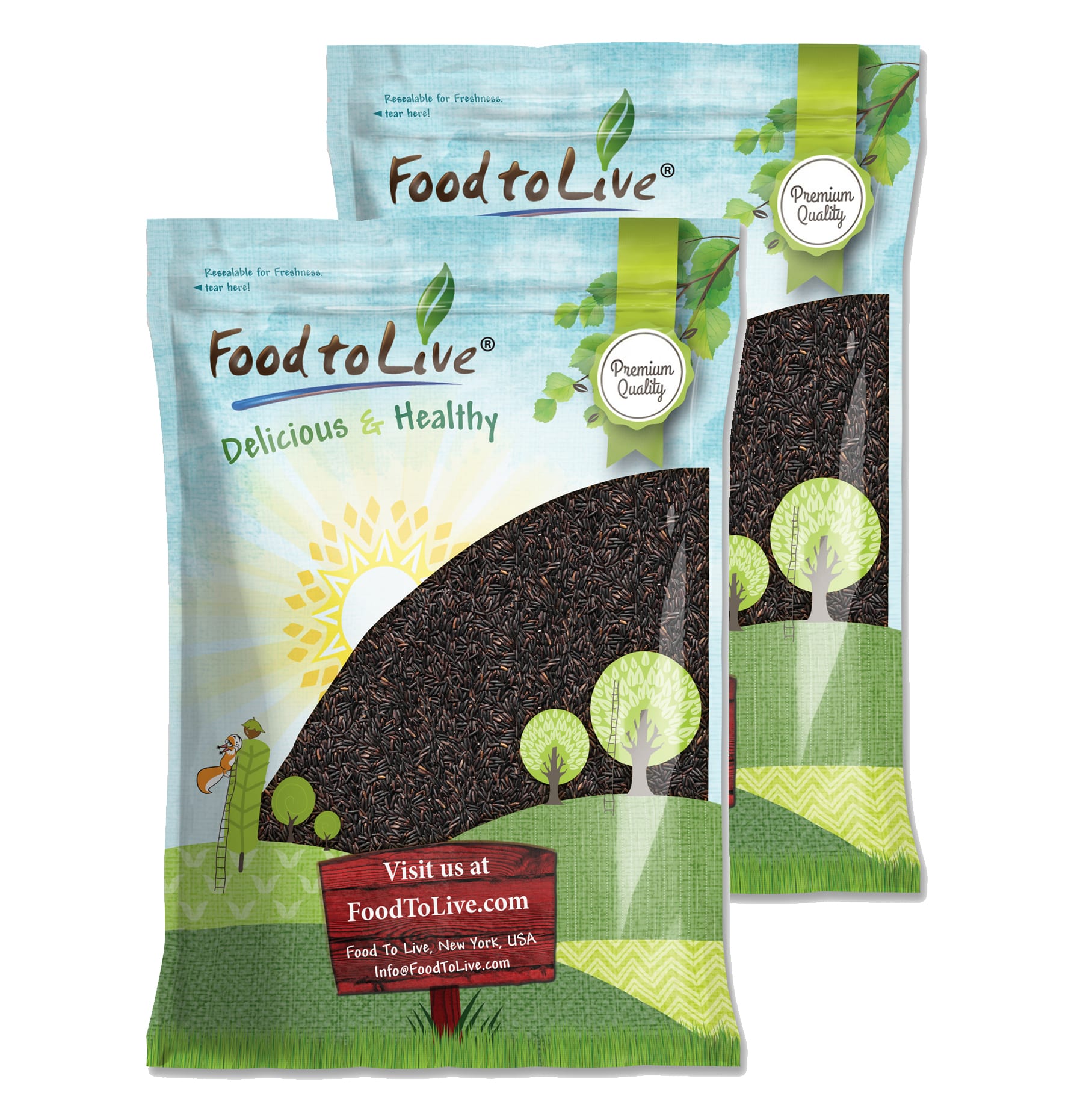 Black Rice — Whole Grain Rice, Medium-Grain Rice, Kosher, Vegan, Bulk